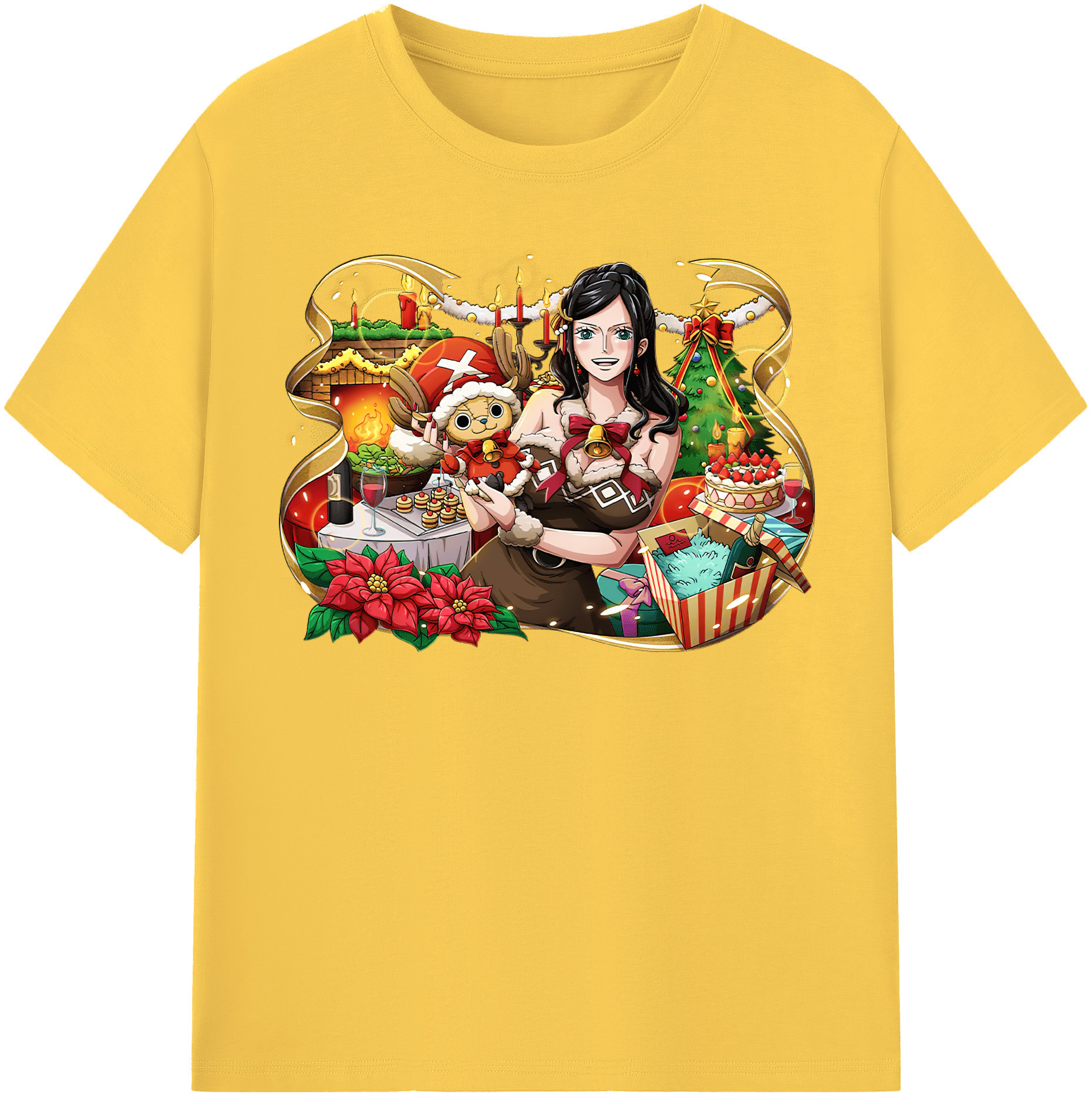 ワンピース ニコ・ロビン ONE PIECE Nico Robin 綿100％半袖Tシャツ（フロントプリント）