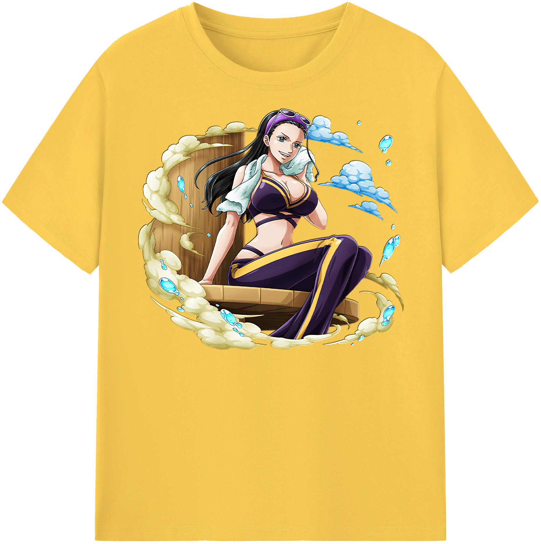ワンピース ニコ・ロビン ONE PIECE Nico Robin 綿100％半袖Tシャツ（フロントプリント）
