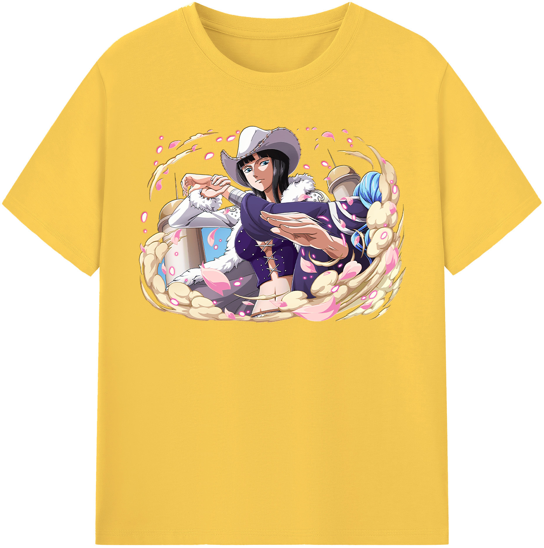 ワンピース ニコ・ロビン ONE PIECE Nico Robin 綿100％半袖Tシャツ（フロントプリント）