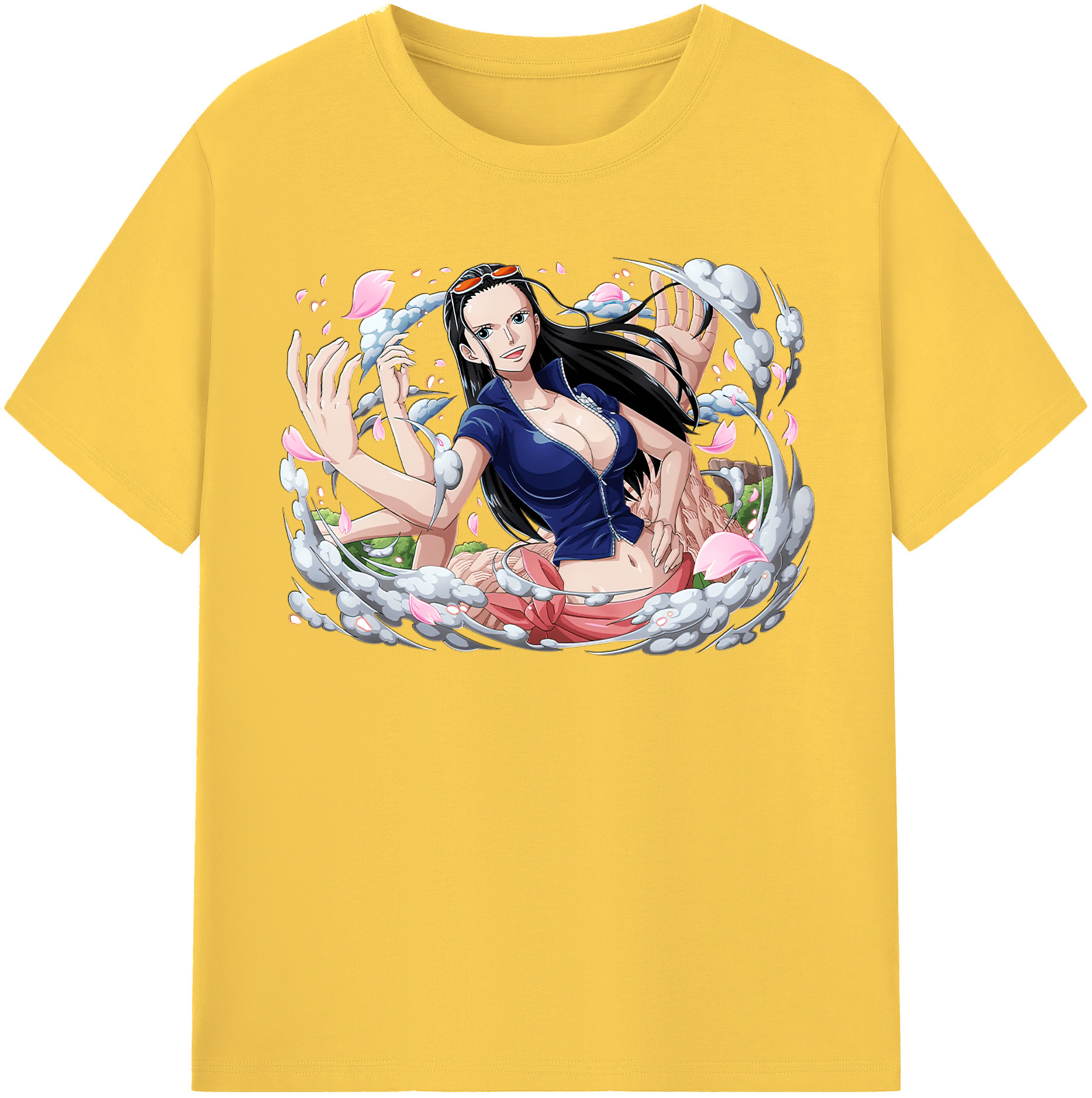 ワンピース ニコ・ロビン ONE PIECE Nico Robin 綿100％半袖Tシャツ（フロントプリント）