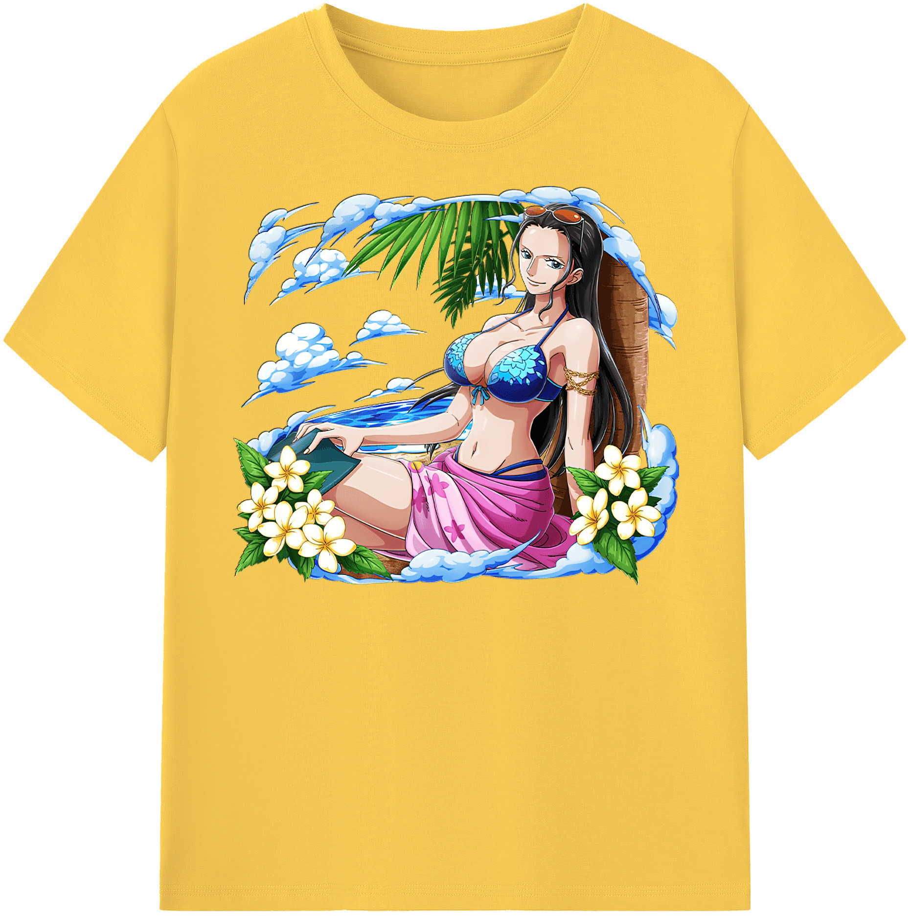 ワンピース ニコ・ロビン ONE PIECE Nico Robin 綿100％半袖Tシャツ（フロントプリント）