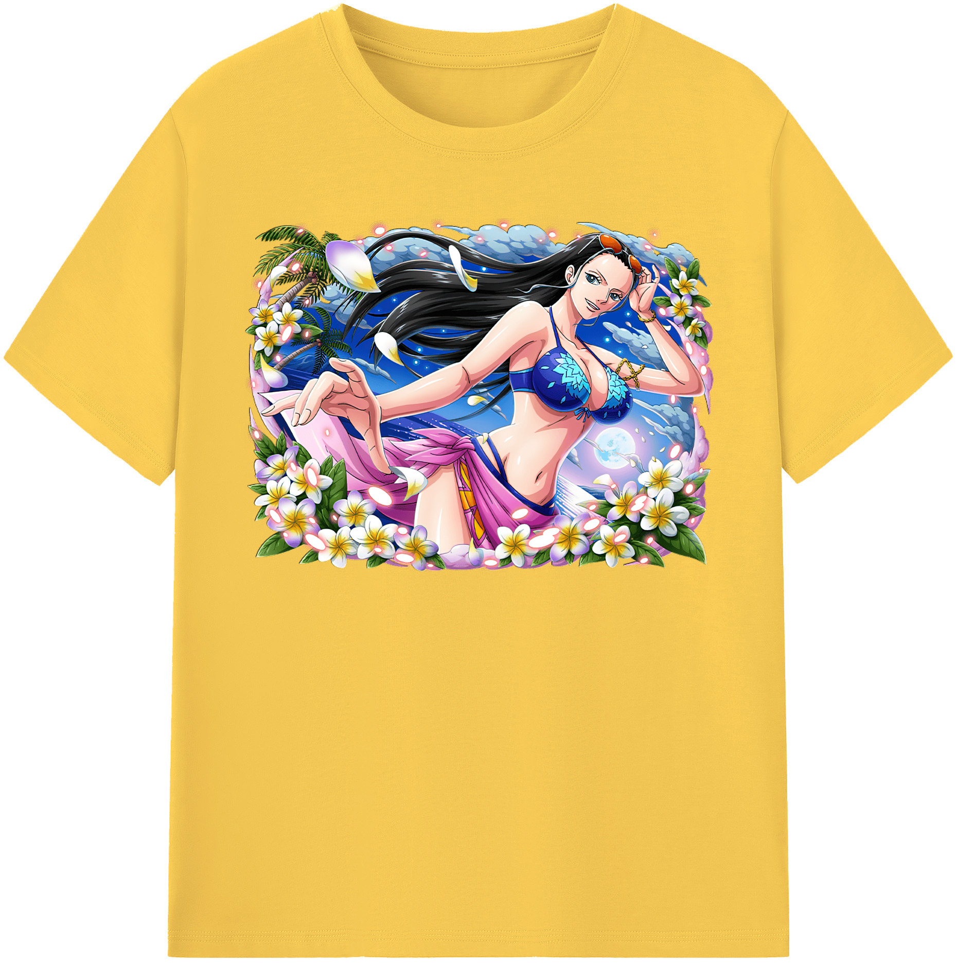 ワンピース ニコ・ロビン ONE PIECE Nico Robin 綿100％半袖Tシャツ（フロントプリント）