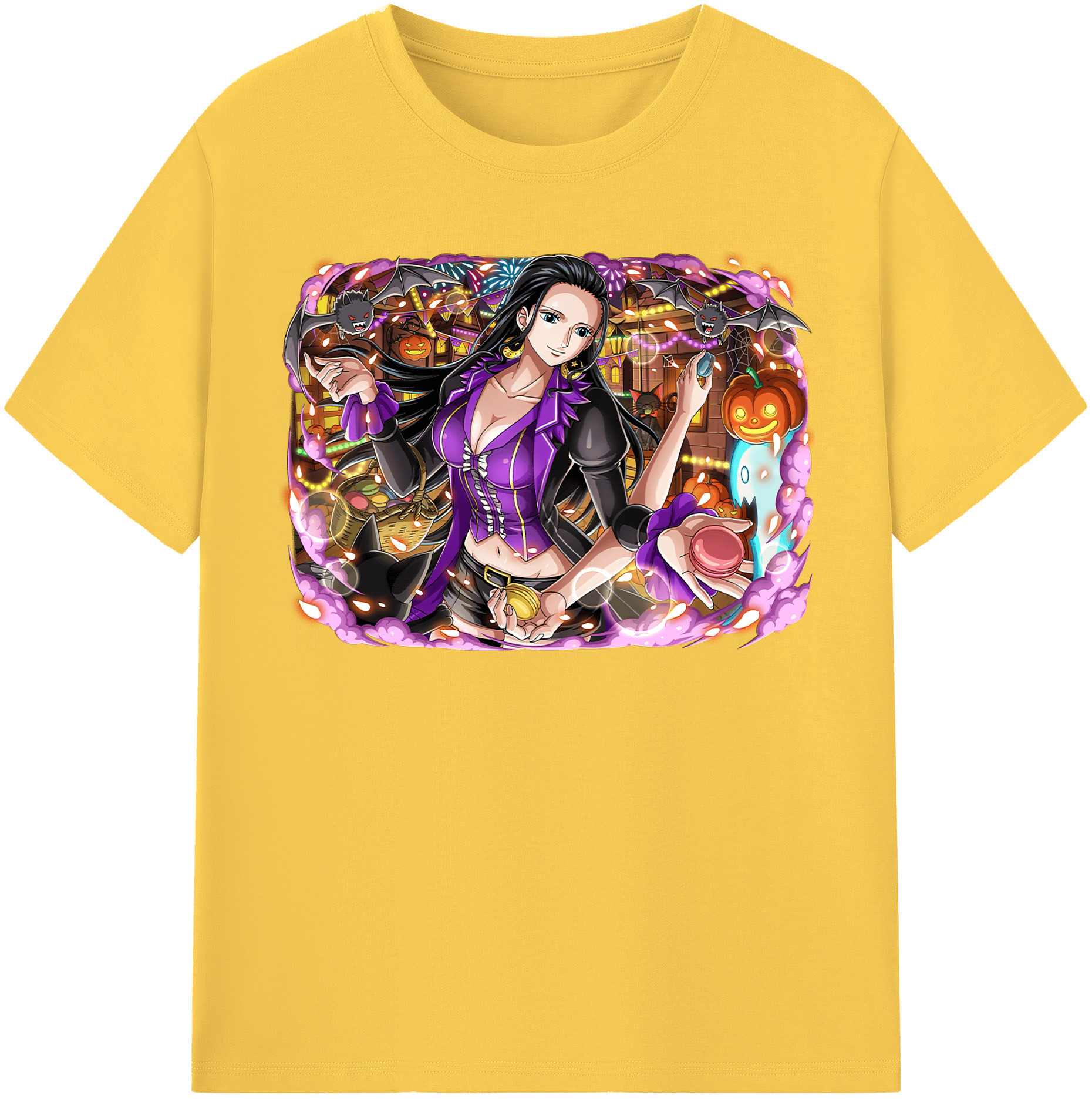 ワンピース ニコ・ロビン ONE PIECE Nico Robin 綿100％半袖Tシャツ（フロントプリント）