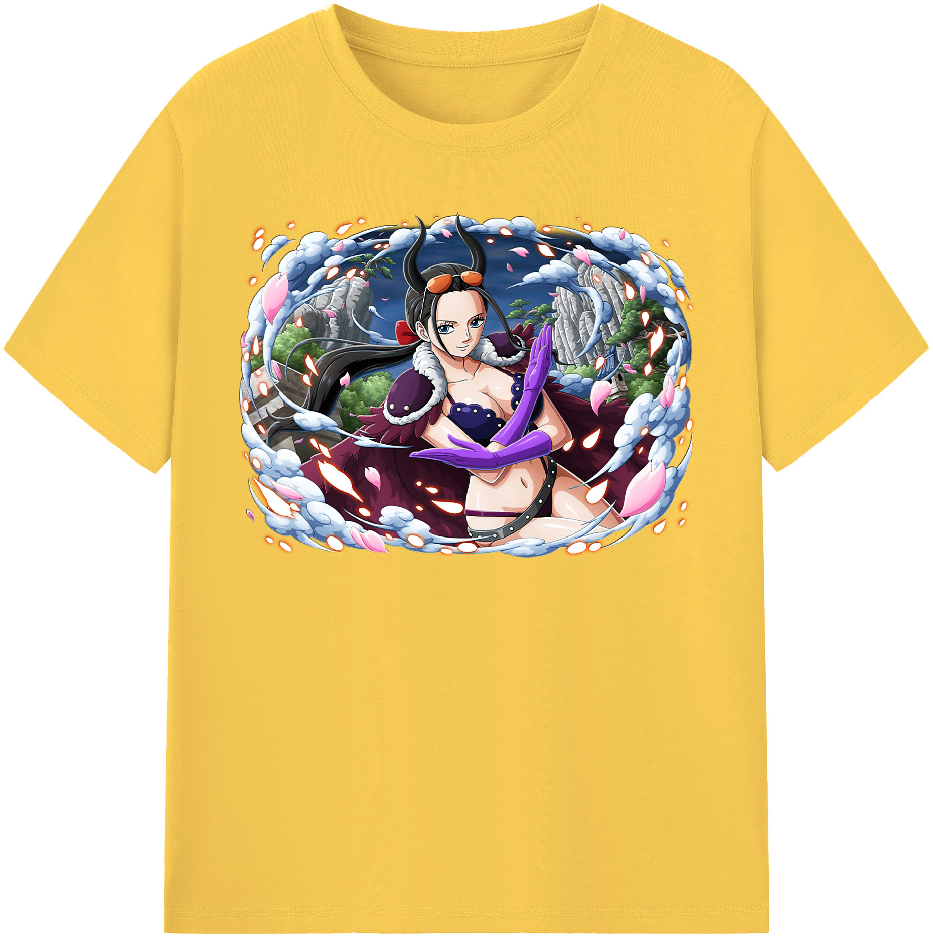 ワンピース ニコ・ロビン ONE PIECE Nico Robin 綿100％半袖Tシャツ（フロントプリント）