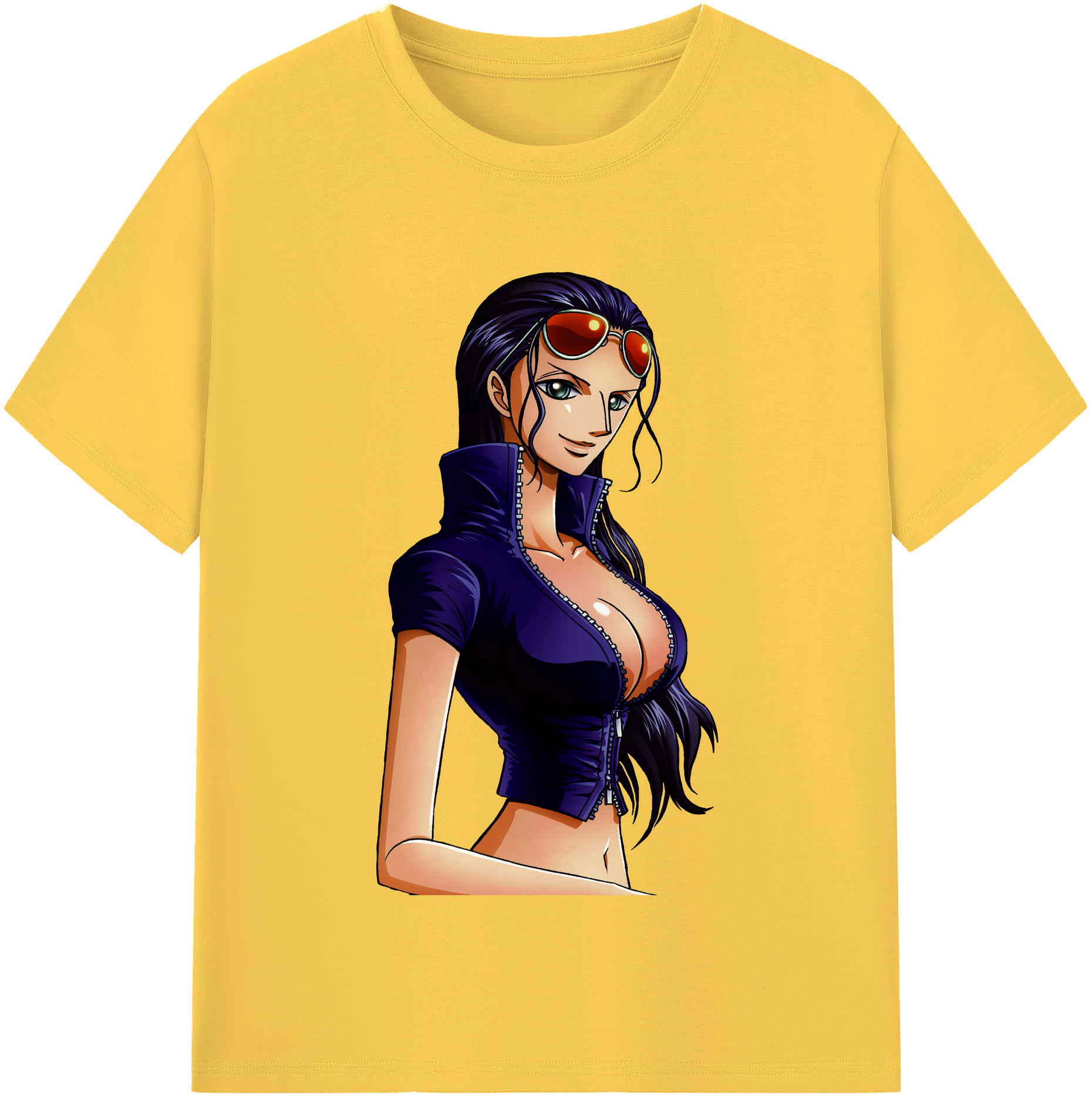 ワンピース ニコ・ロビン ONE PIECE Nico Robin 綿100％半袖Tシャツ（フロントプリント）
