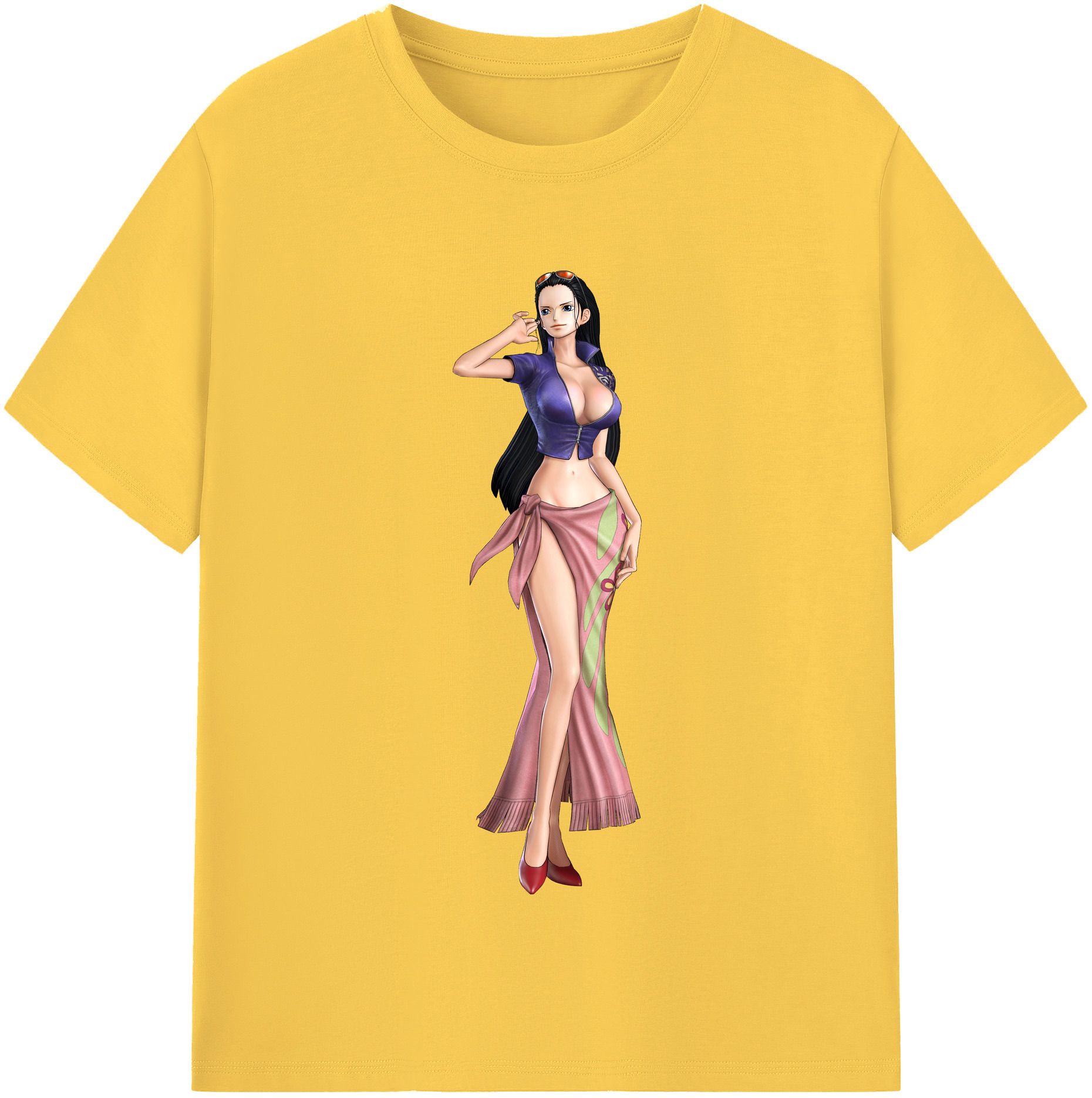 ワンピース ニコ・ロビン ONE PIECE Nico Robin 綿100％半袖Tシャツ（フロントプリント）