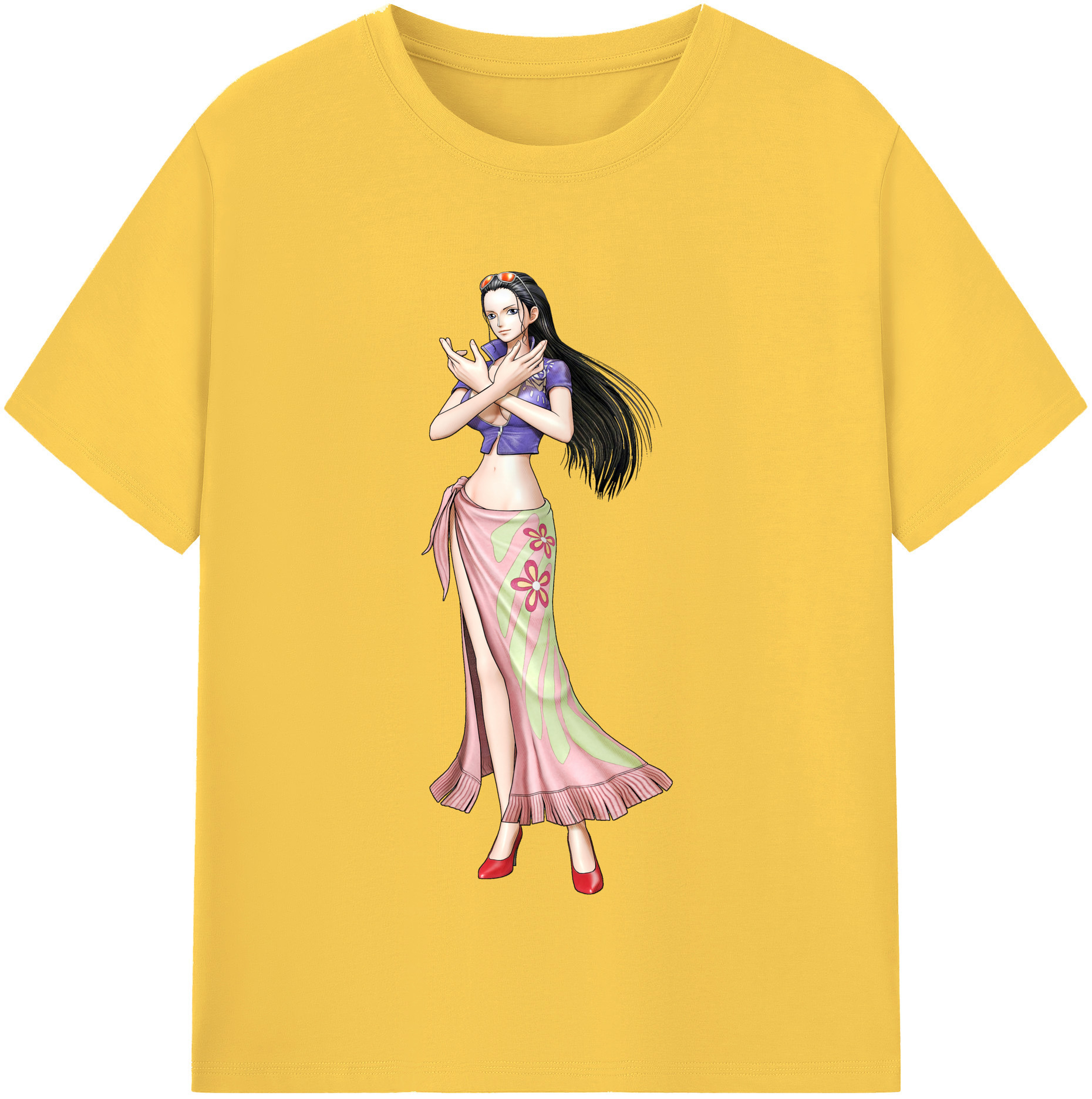 ワンピース ニコ・ロビン ONE PIECE Nico Robin 綿100％半袖Tシャツ（フロントプリント）