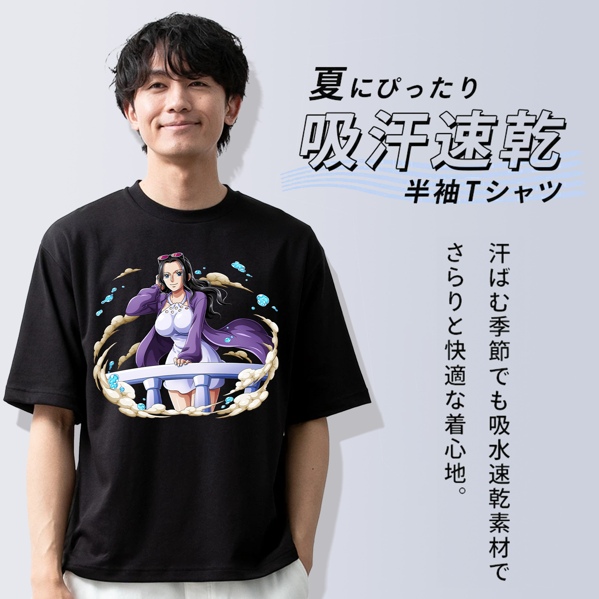 ワンピース ニコ・ロビン ONE PIECE Nico Robin 綿100％半袖Tシャツ（フロントプリント）