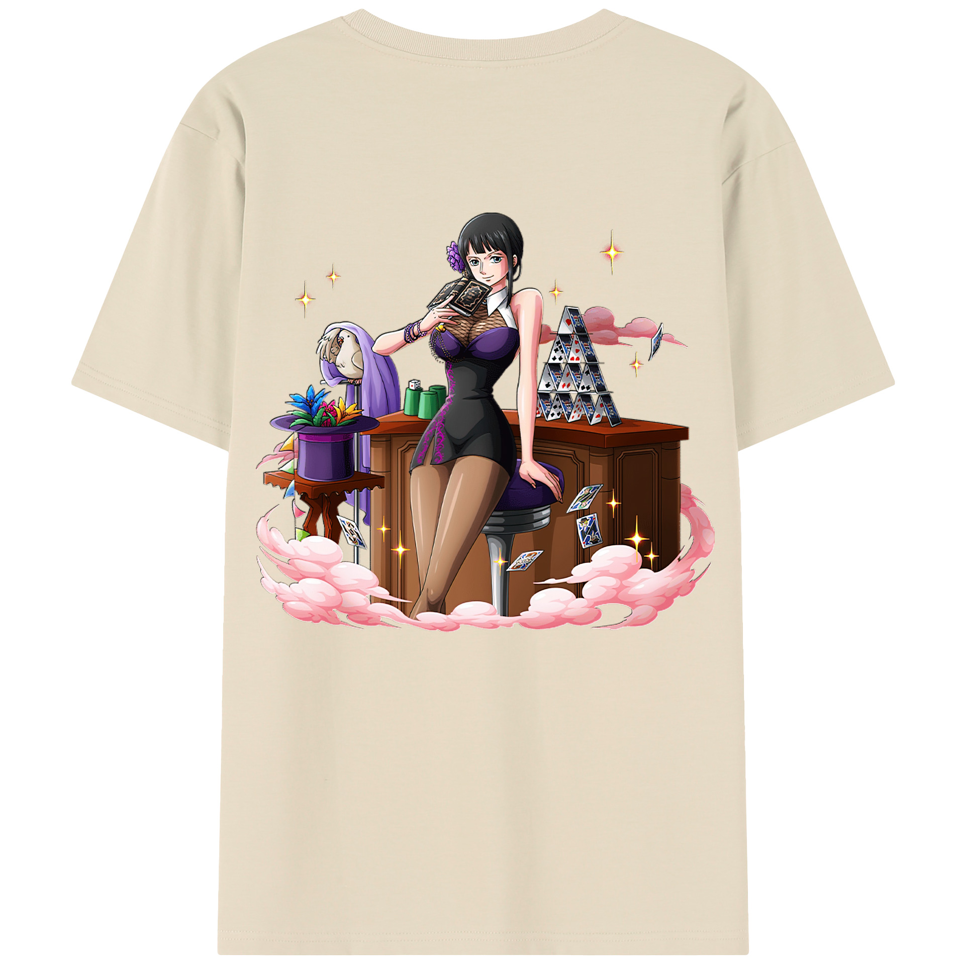 ワンピース ニコ・ロビン ONE PIECE Nico Robin 綿100％半袖Tシャツ（背面プリント）