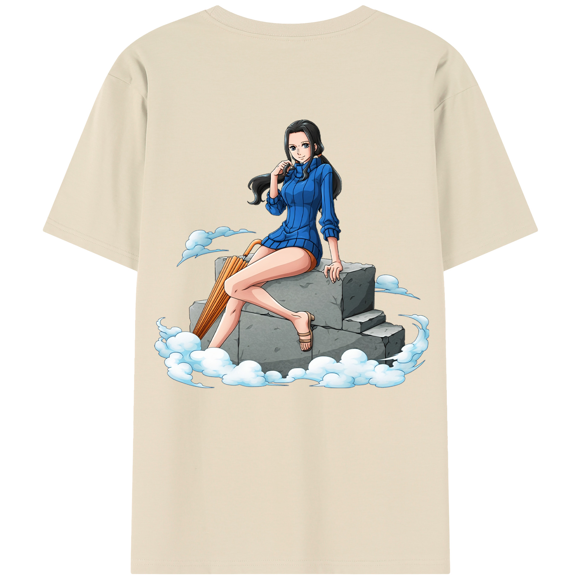 ワンピース ニコ・ロビン ONE PIECE Nico Robin 綿100％半袖Tシャツ（背面プリント）