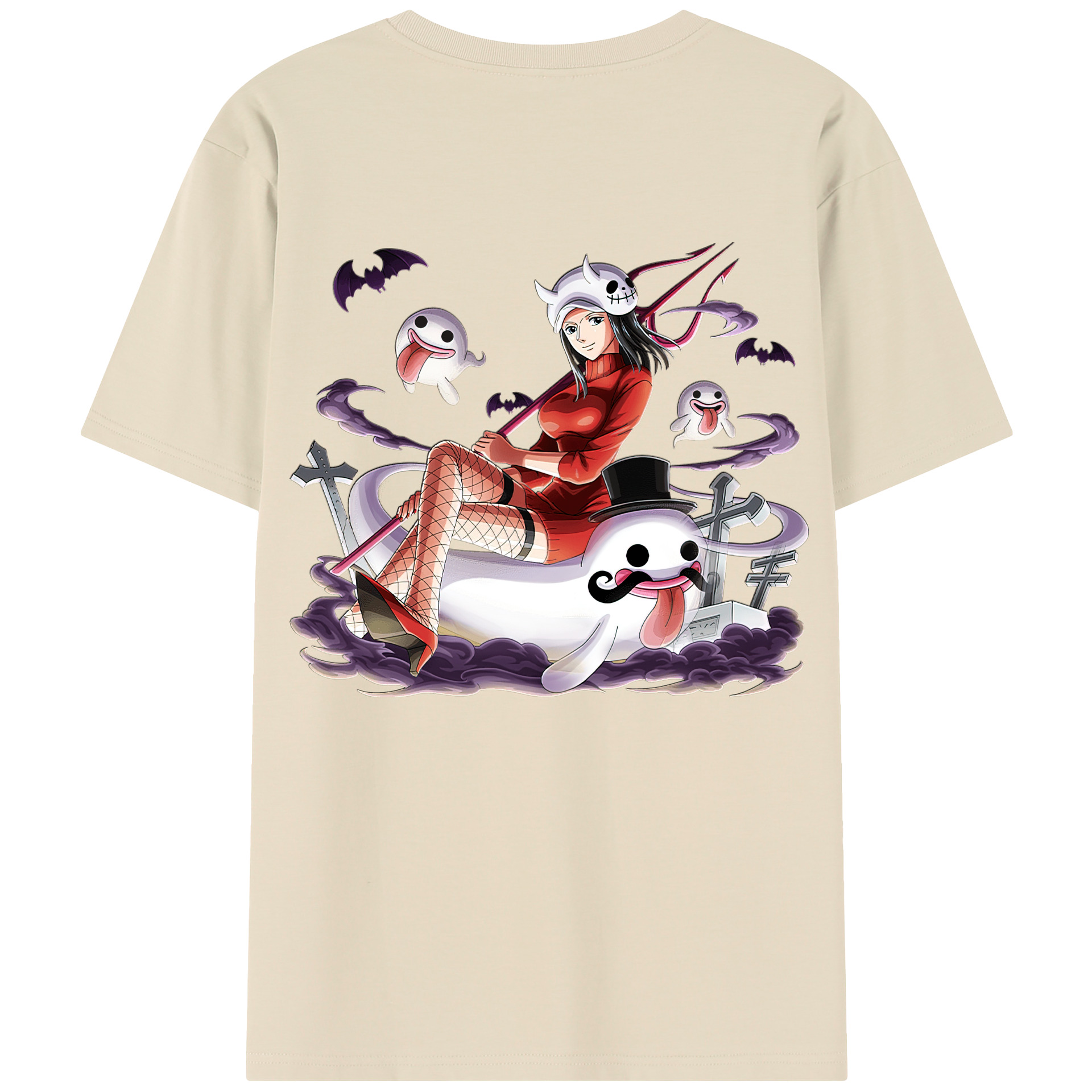 ワンピース ニコ・ロビン ONE PIECE Nico Robin 綿100％半袖Tシャツ（背面プリント）