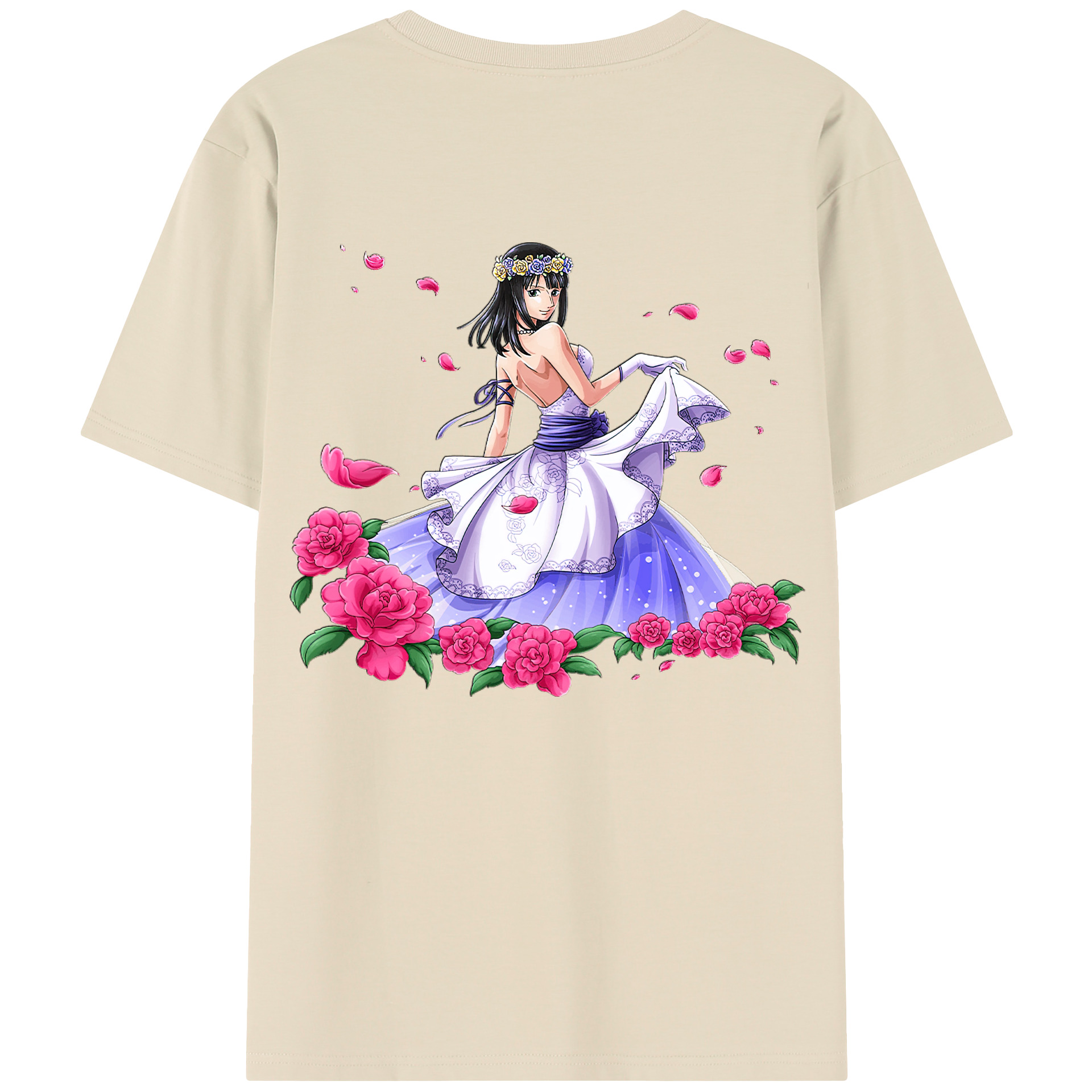 ワンピース ニコ・ロビン ONE PIECE Nico Robin 綿100％半袖Tシャツ（背面プリント）