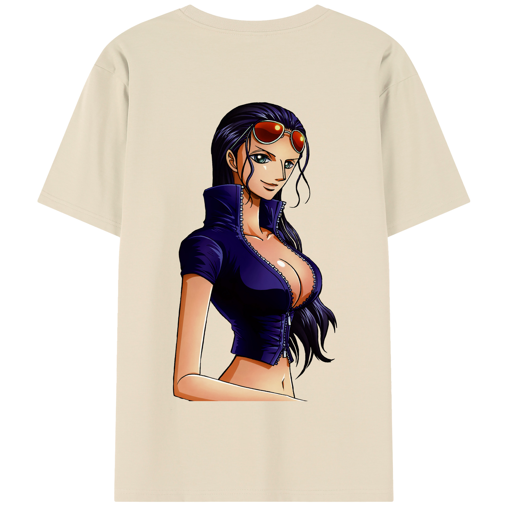 ワンピース ニコ・ロビン ONE PIECE Nico Robin 綿100％半袖Tシャツ（背面プリント）