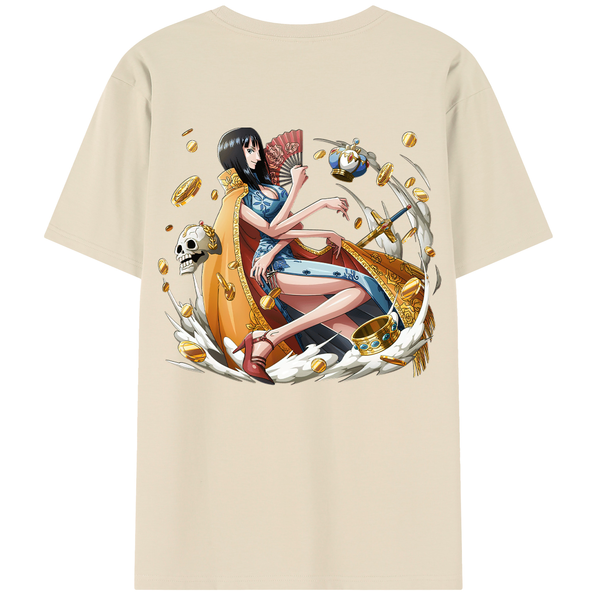 ワンピース ニコ・ロビン ONE PIECE Nico Robin 綿100％半袖Tシャツ（背面プリント）