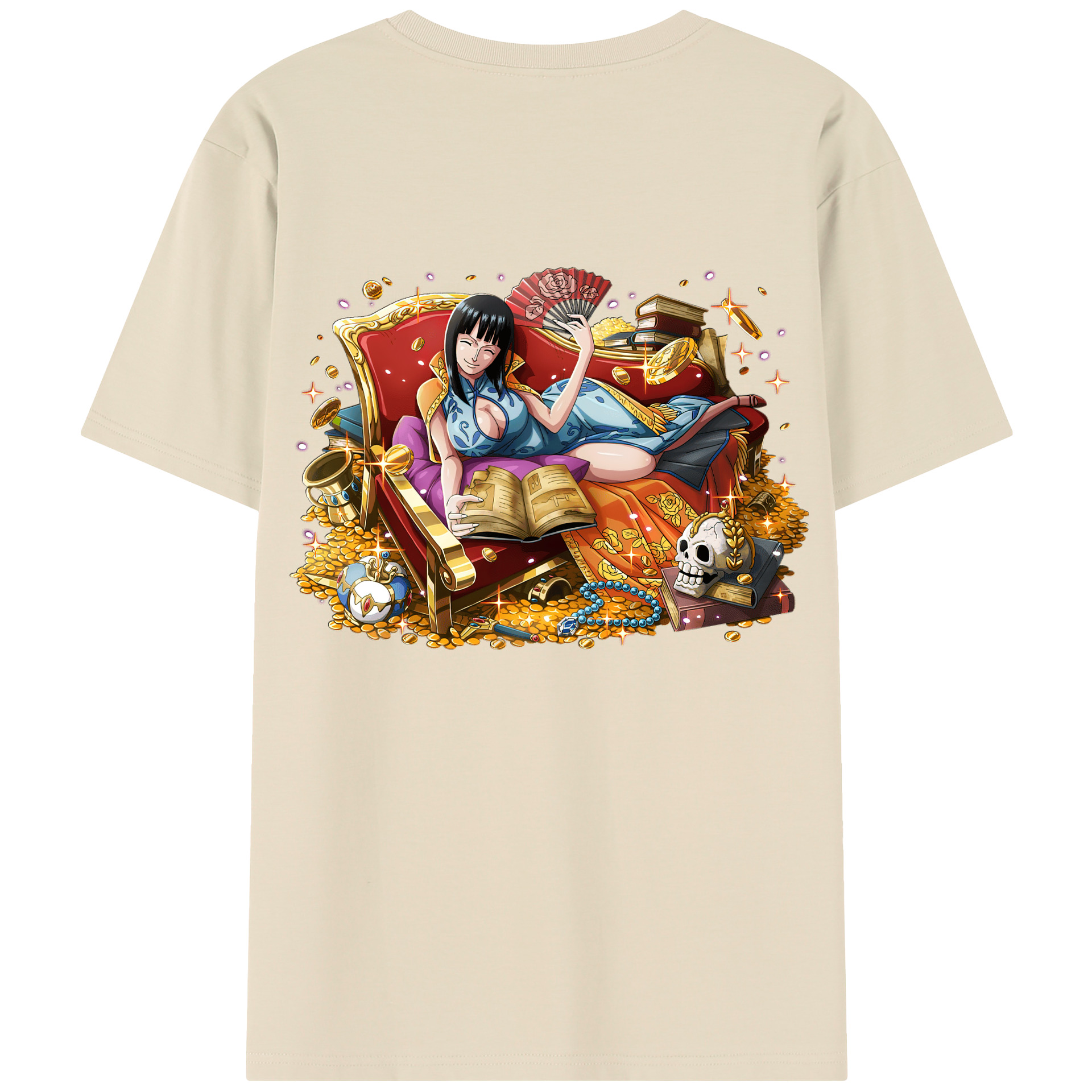 ワンピース ニコ・ロビン ONE PIECE Nico Robin 綿100％半袖Tシャツ（背面プリント）