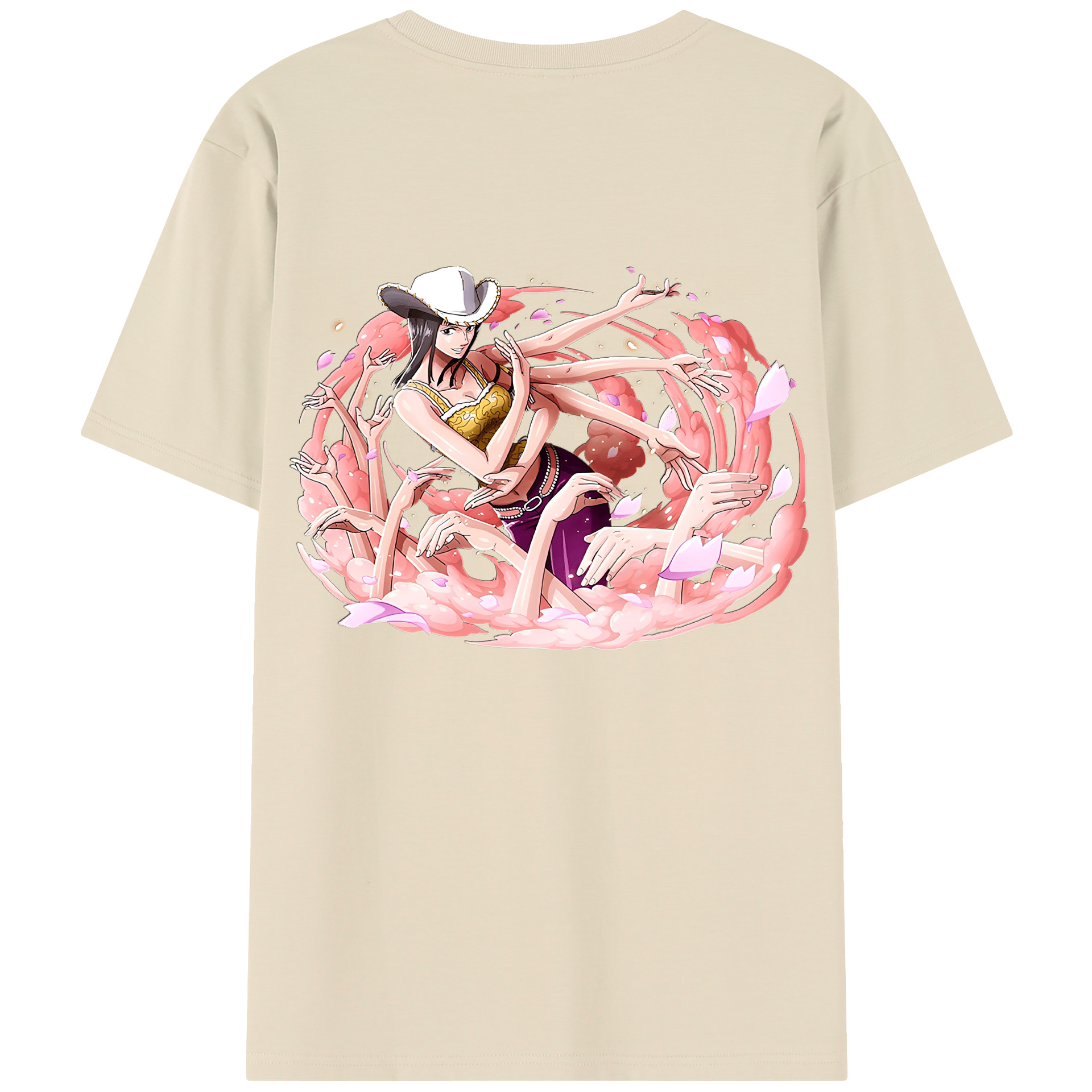 ワンピース ニコ・ロビン ONE PIECE Nico Robin 綿100％半袖Tシャツ（背面プリント）