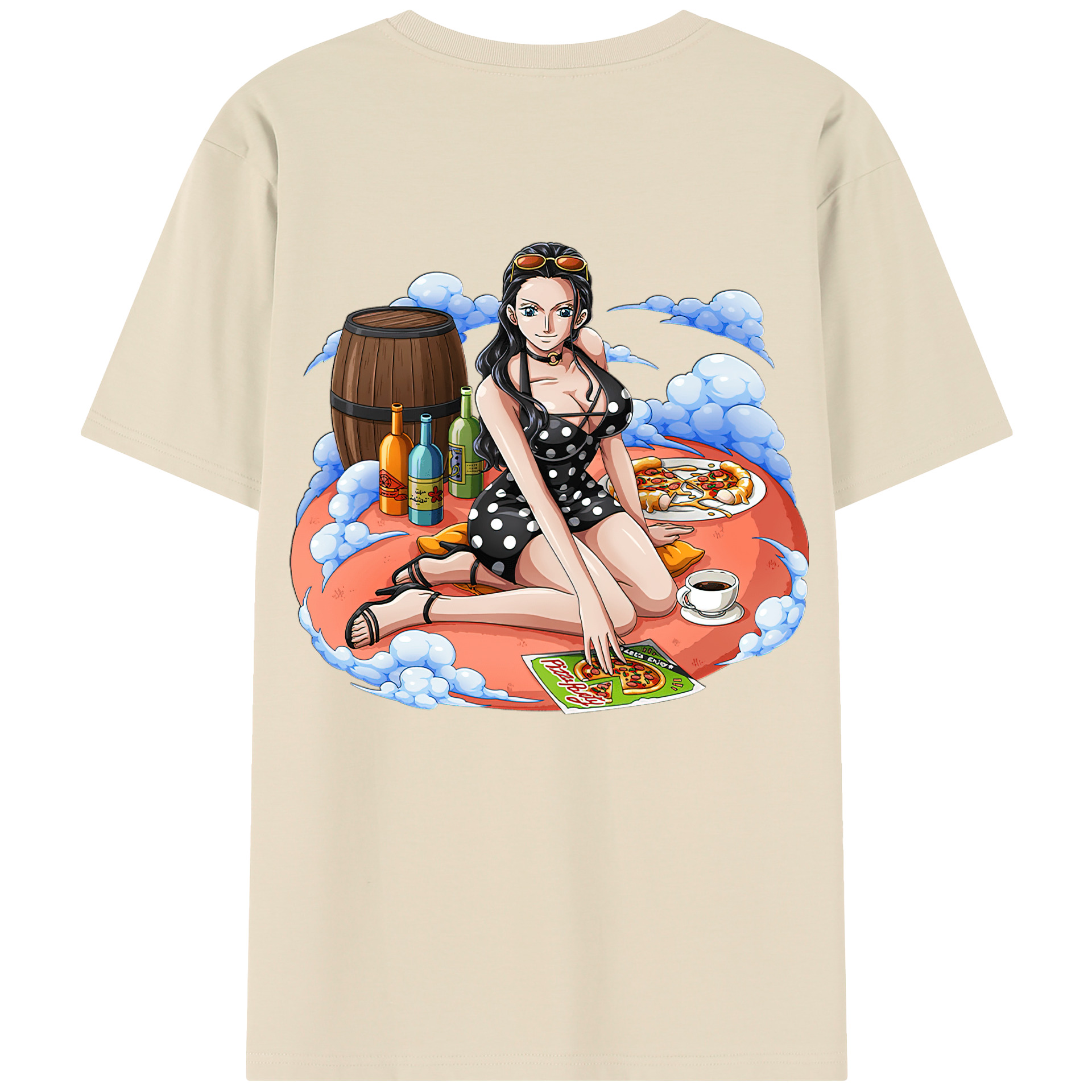 ワンピース ニコ・ロビン ONE PIECE Nico Robin 綿100％半袖Tシャツ（背面プリント）
