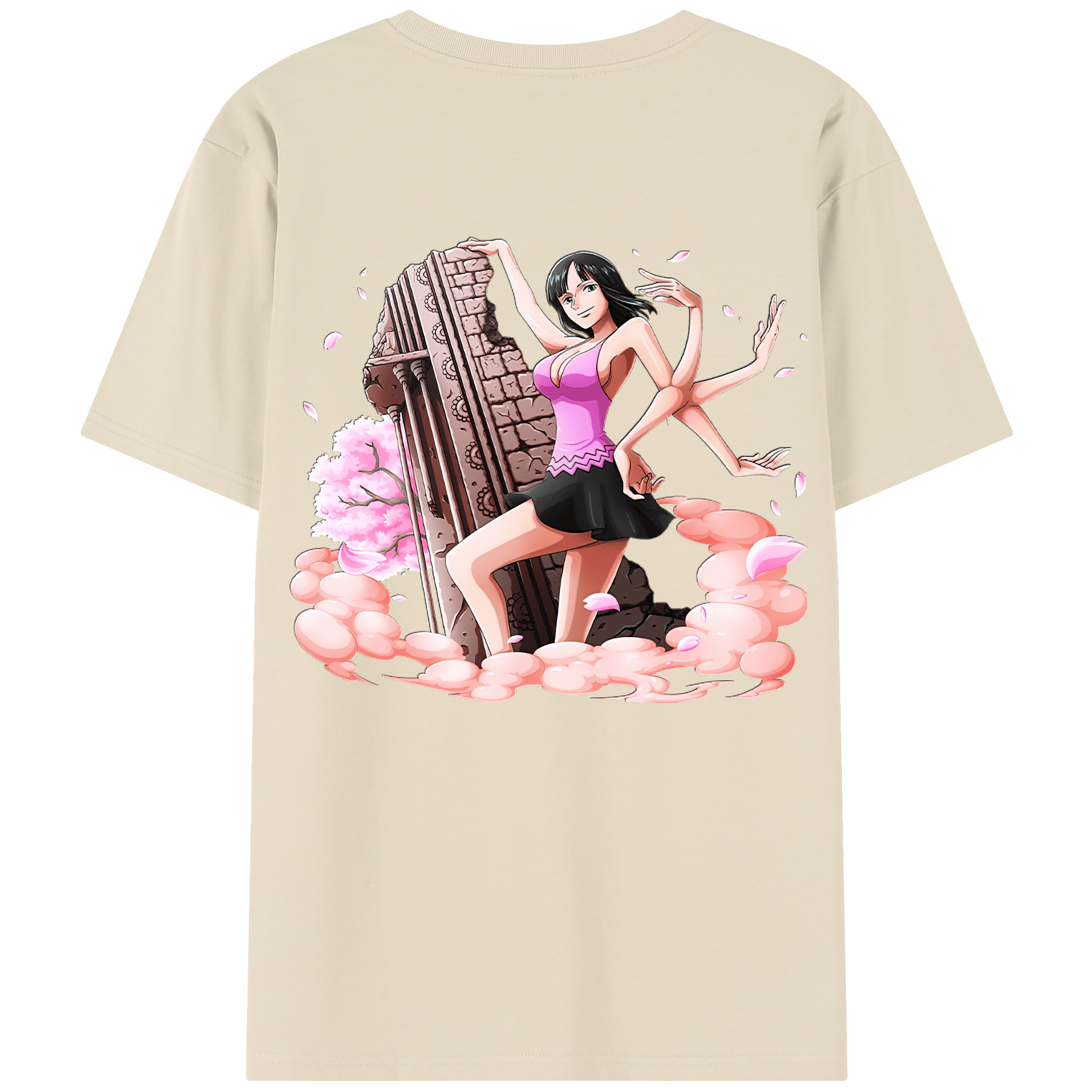 ワンピース ニコ・ロビン ONE PIECE Nico Robin 綿100％半袖Tシャツ（背面プリント）