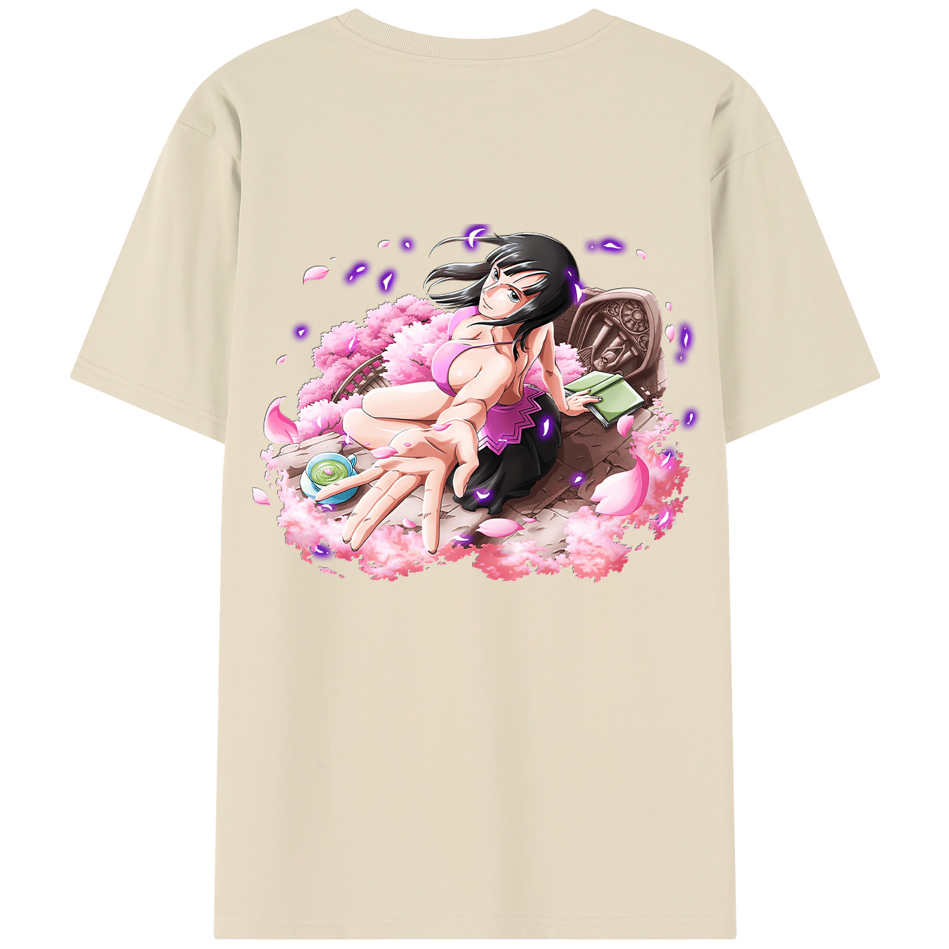 ワンピース ニコ・ロビン ONE PIECE Nico Robin 綿100％半袖Tシャツ（背面プリント）