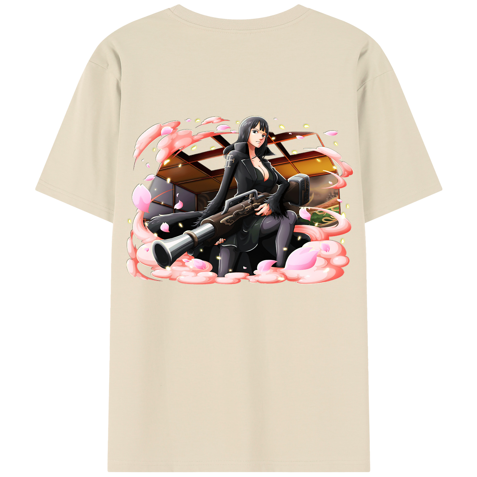 ワンピース ニコ・ロビン ONE PIECE Nico Robin 綿100％半袖Tシャツ（背面プリント）