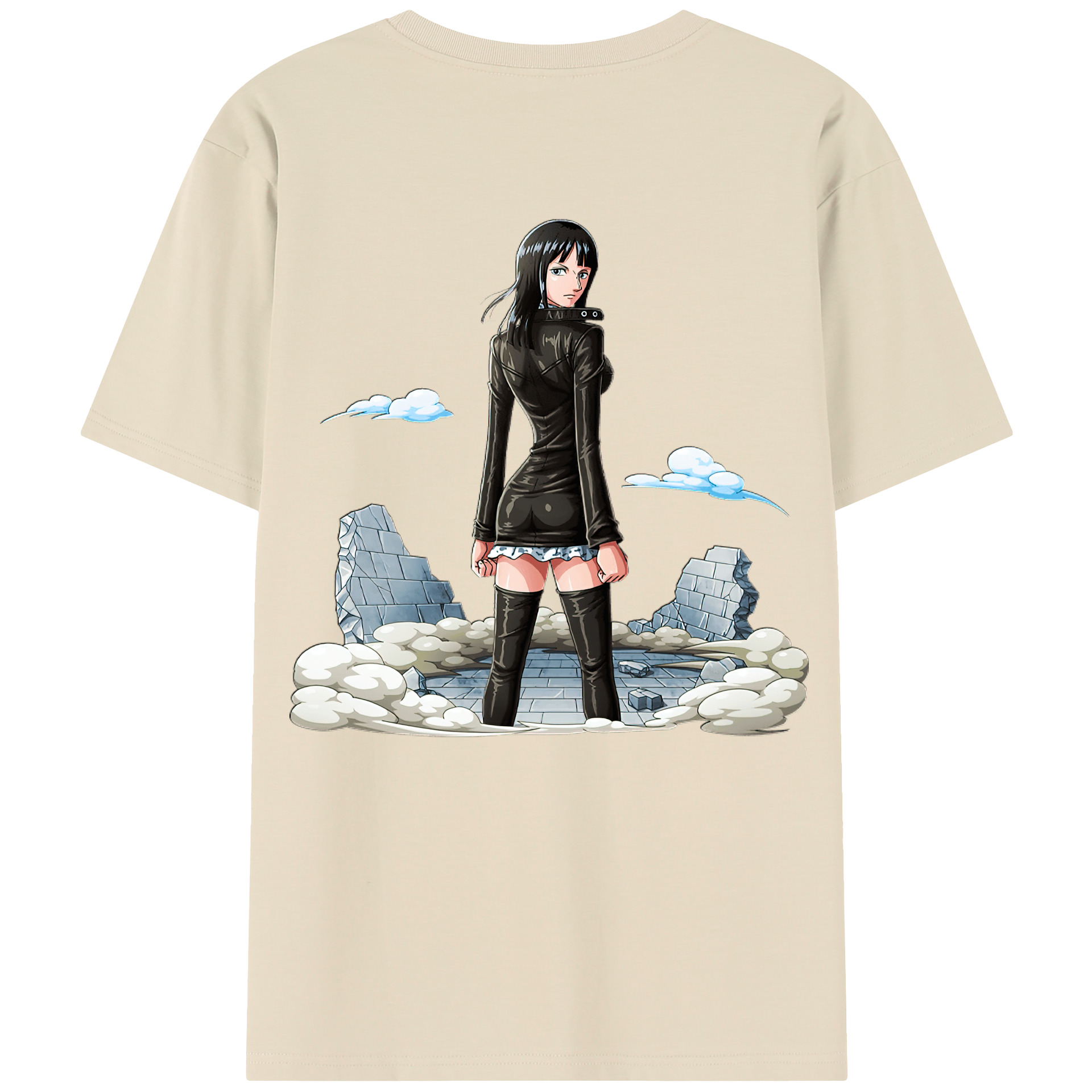 ワンピース ニコ・ロビン ONE PIECE Nico Robin 綿100％半袖Tシャツ（背面プリント）