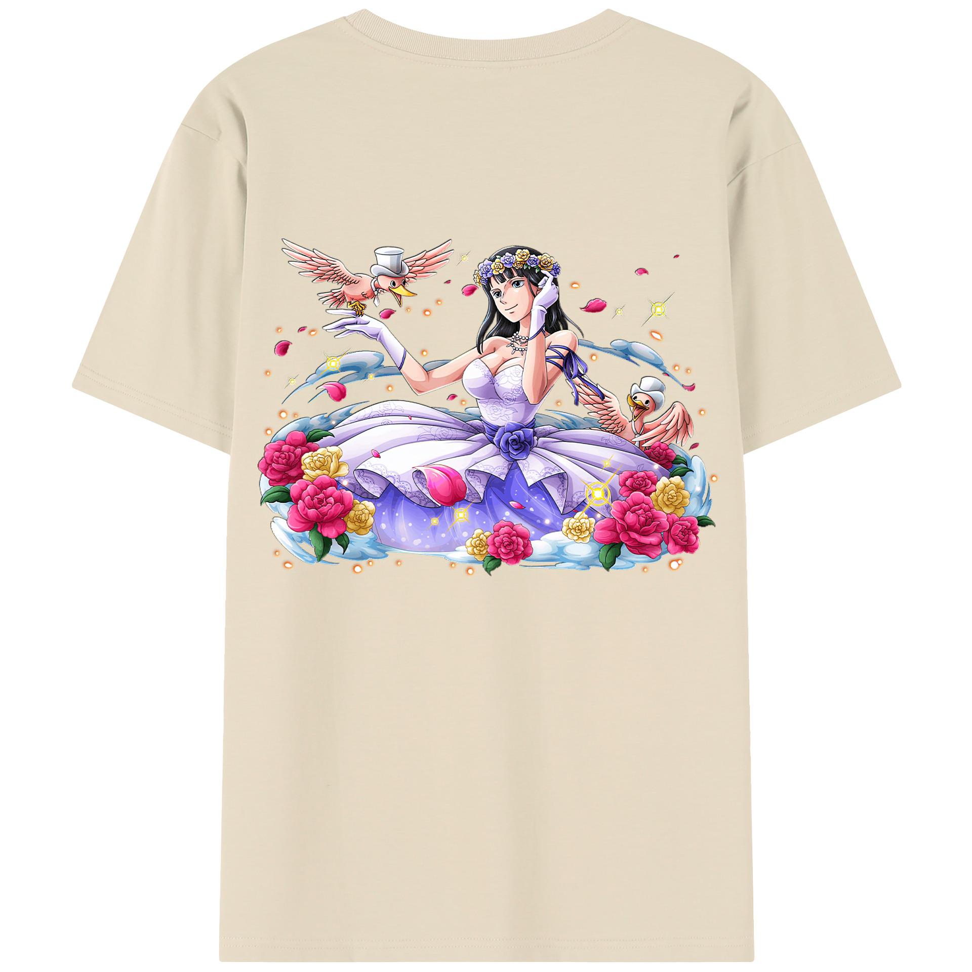 ワンピース ニコ・ロビン ONE PIECE Nico Robin 綿100％半袖Tシャツ（背面プリント）