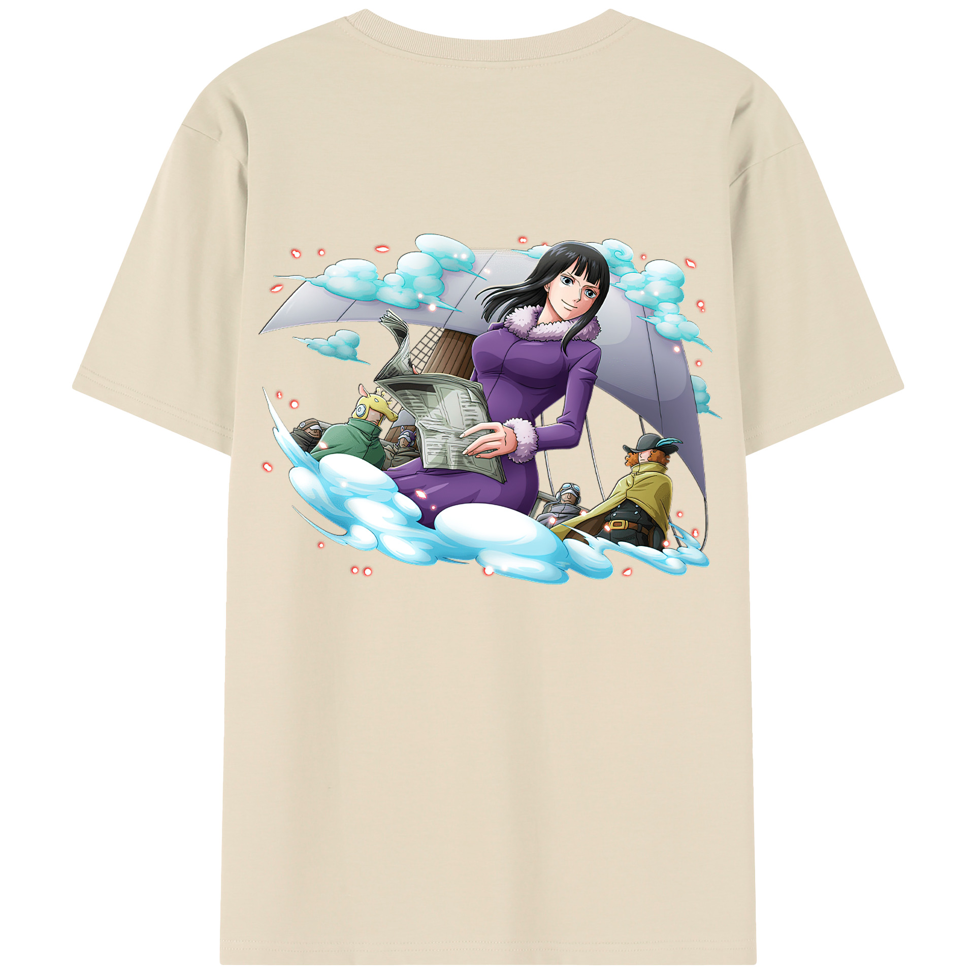 ワンピース ニコ・ロビン ONE PIECE Nico Robin 綿100％半袖Tシャツ（背面プリント）