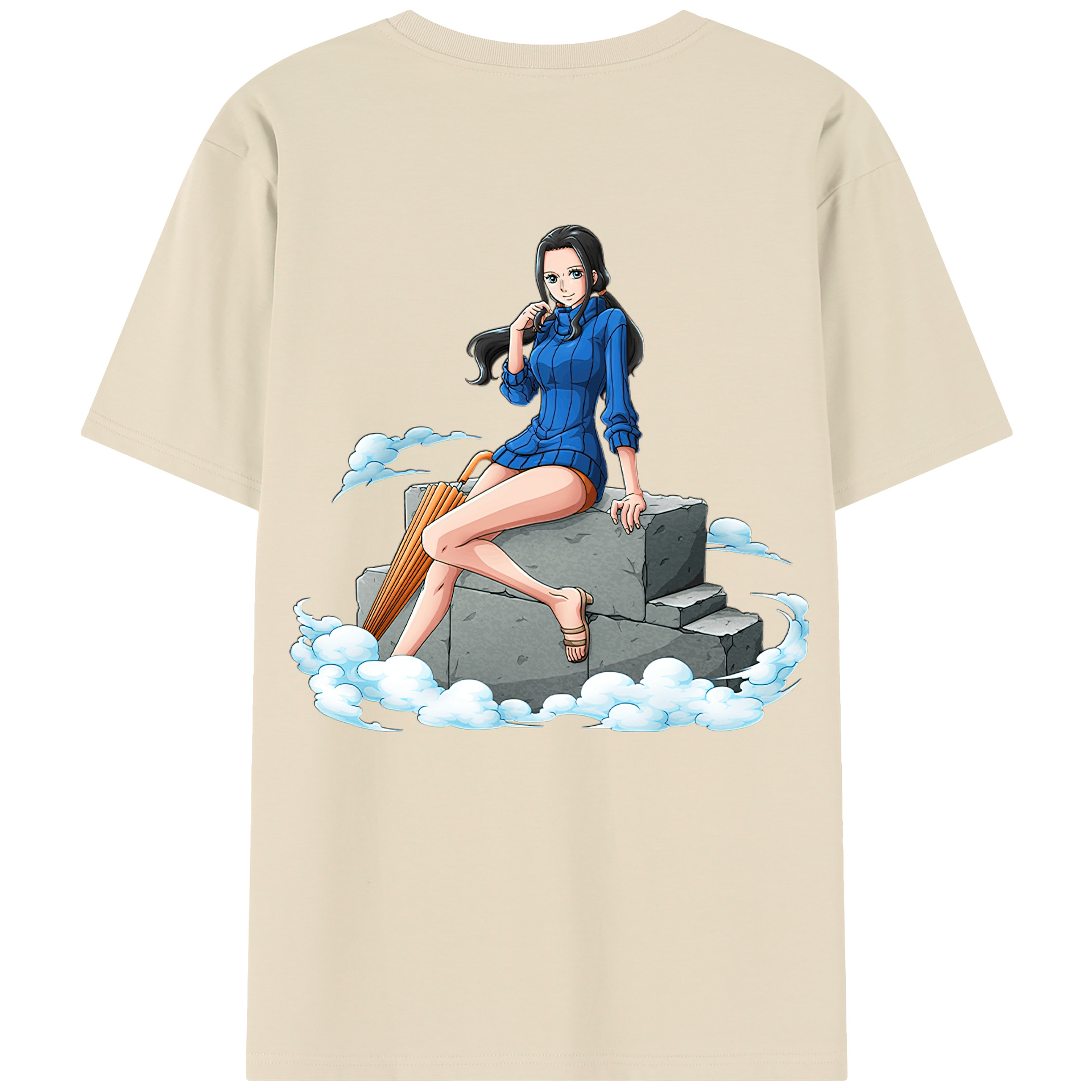ワンピース ニコ・ロビン ONE PIECE Nico Robin 綿100％半袖Tシャツ（背面プリント）