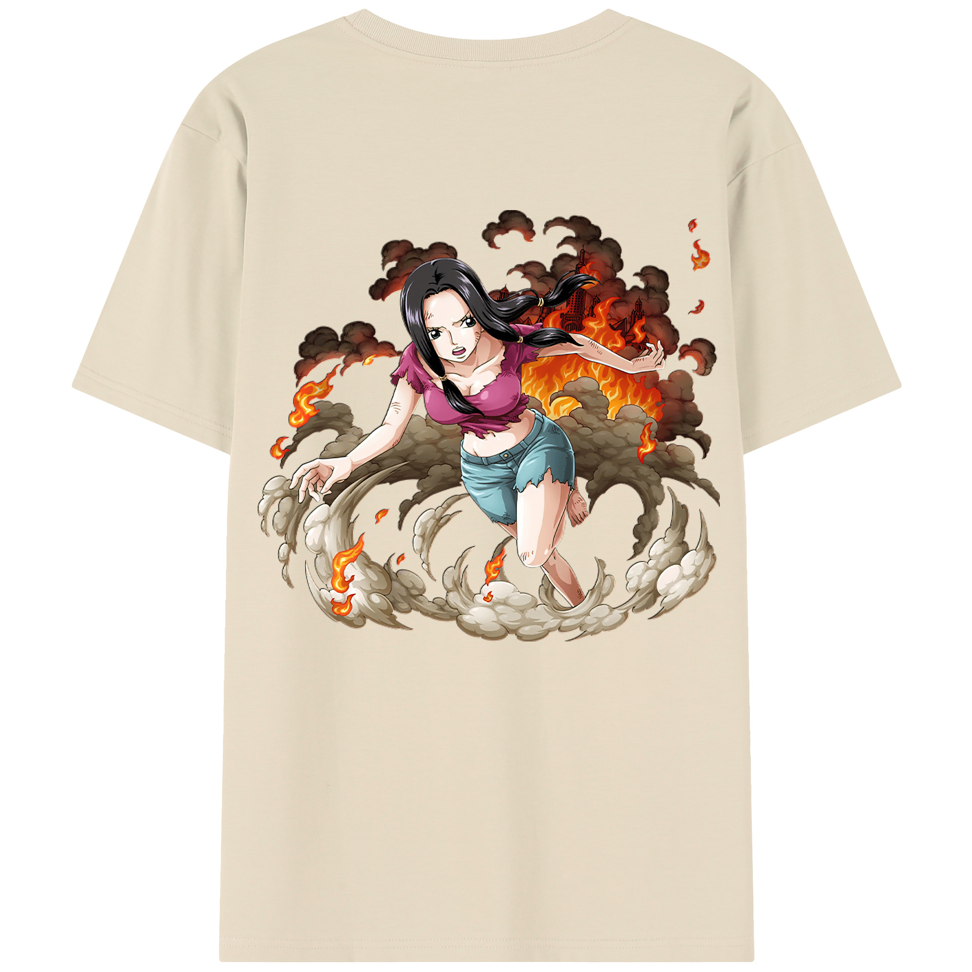 ワンピース ニコ・ロビン ONE PIECE Nico Robin 綿100％半袖Tシャツ（背面プリント）