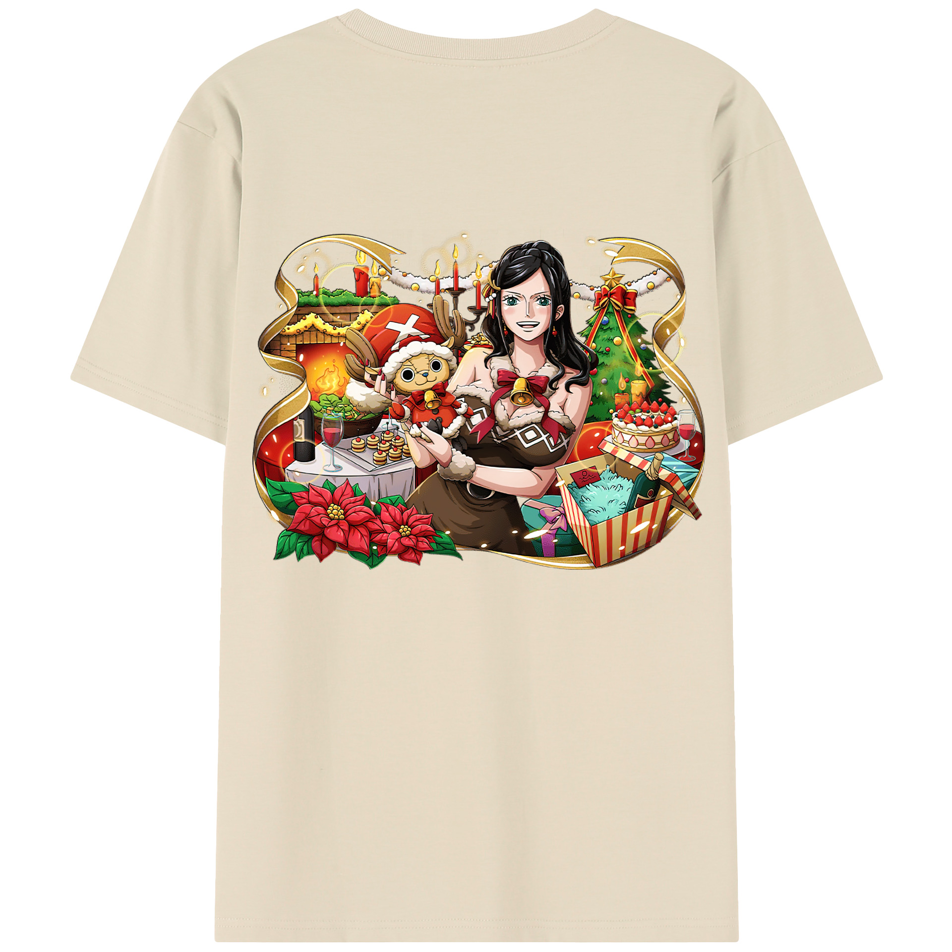 ワンピース ニコ・ロビン ONE PIECE Nico Robin 綿100％半袖Tシャツ（背面プリント）