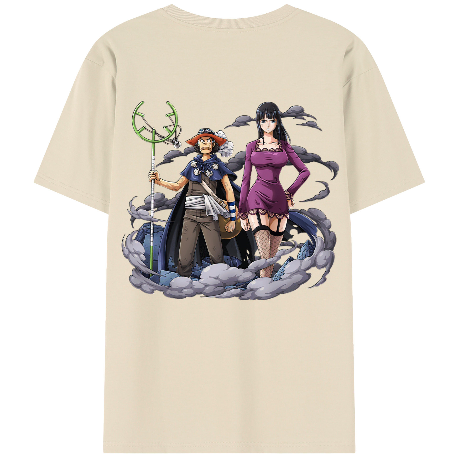 ワンピース ニコ・ロビン ONE PIECE Nico Robin 綿100％半袖Tシャツ（背面プリント）