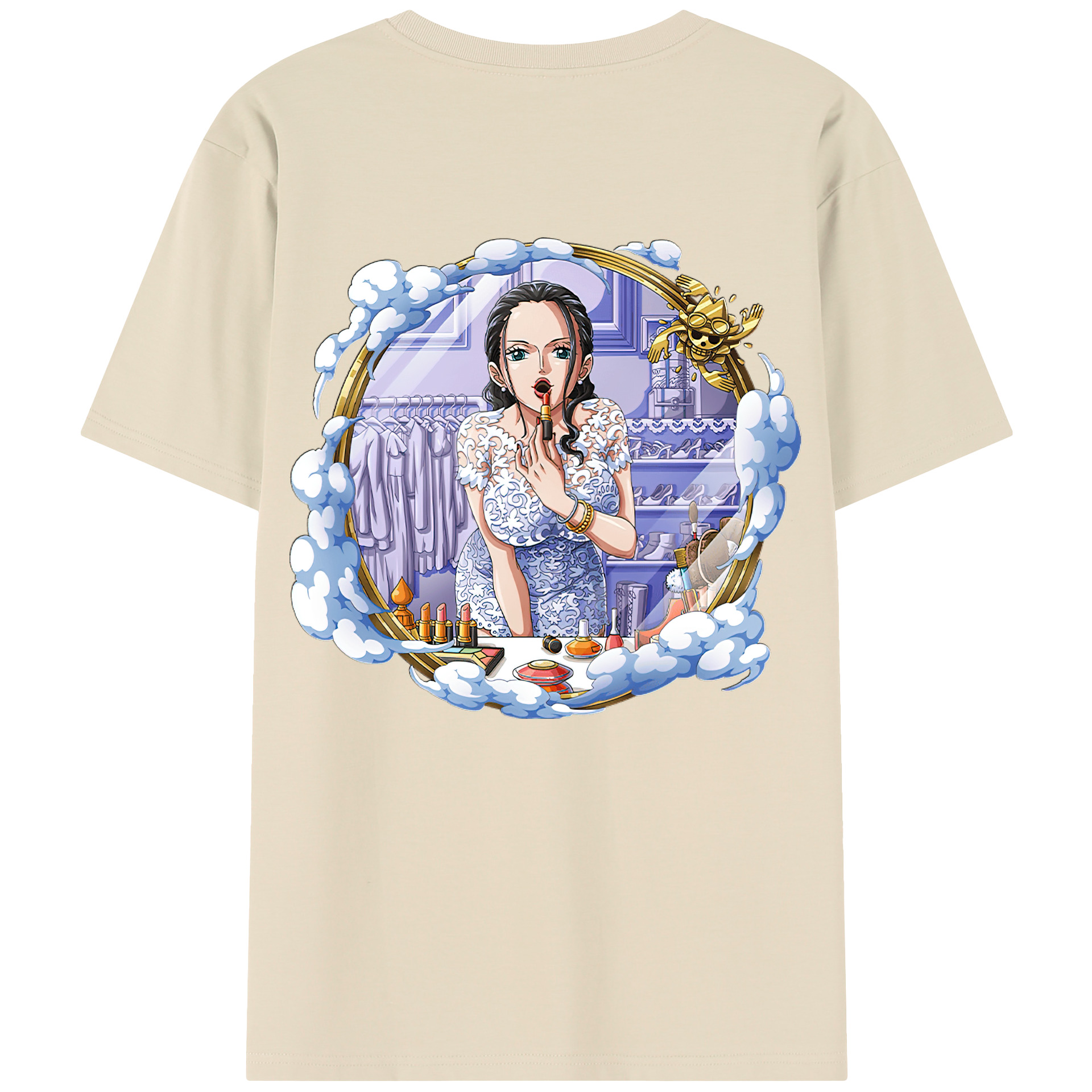 ワンピース ニコ・ロビン ONE PIECE Nico Robin 綿100％半袖Tシャツ（背面プリント）