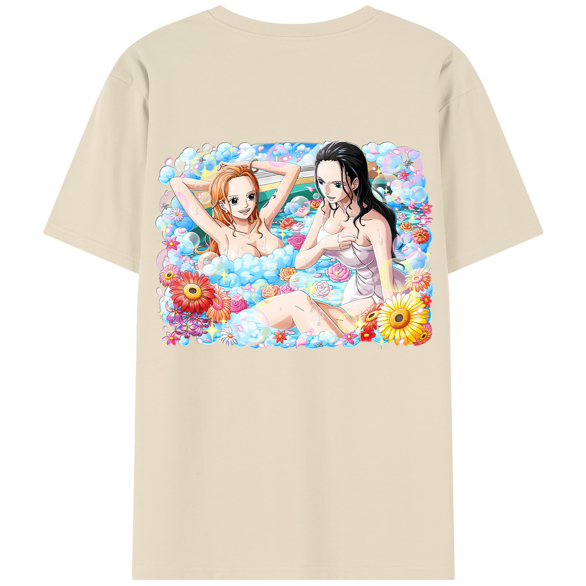 ワンピース ニコ・ロビン ONE PIECE Nico Robin 綿100％半袖Tシャツ（背面プリント）
