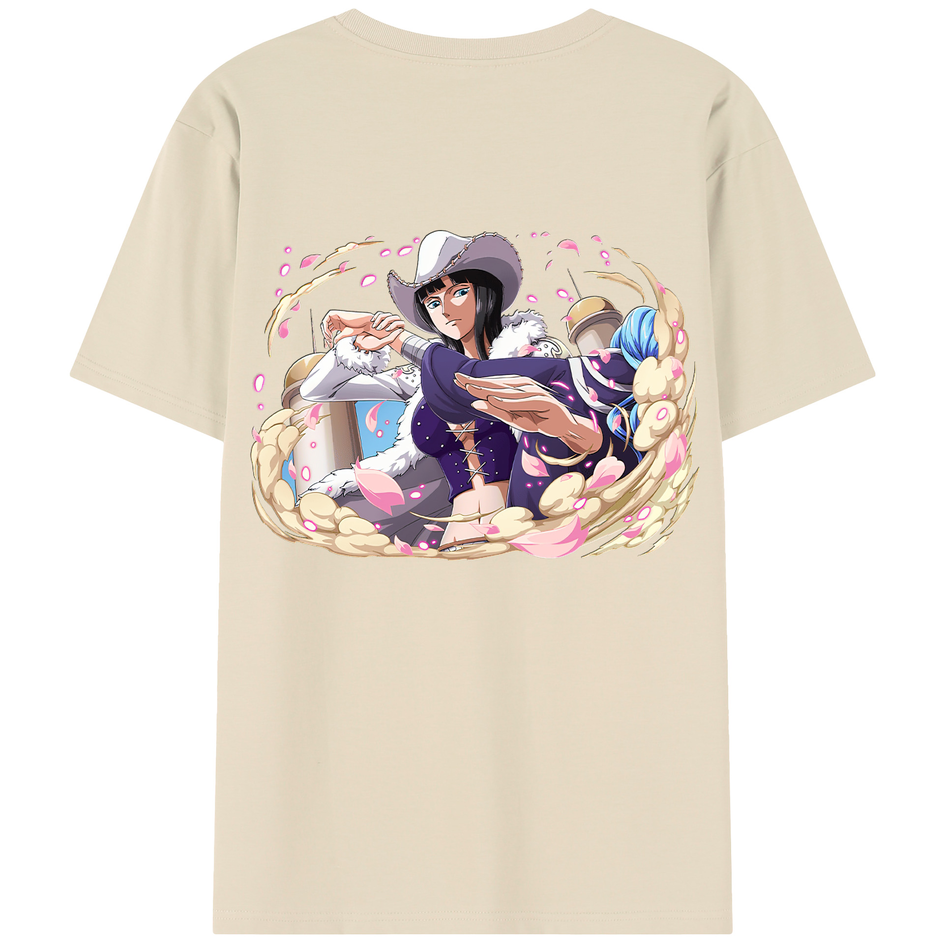 ワンピース ニコ・ロビン ONE PIECE Nico Robin 綿100％半袖Tシャツ（背面プリント）