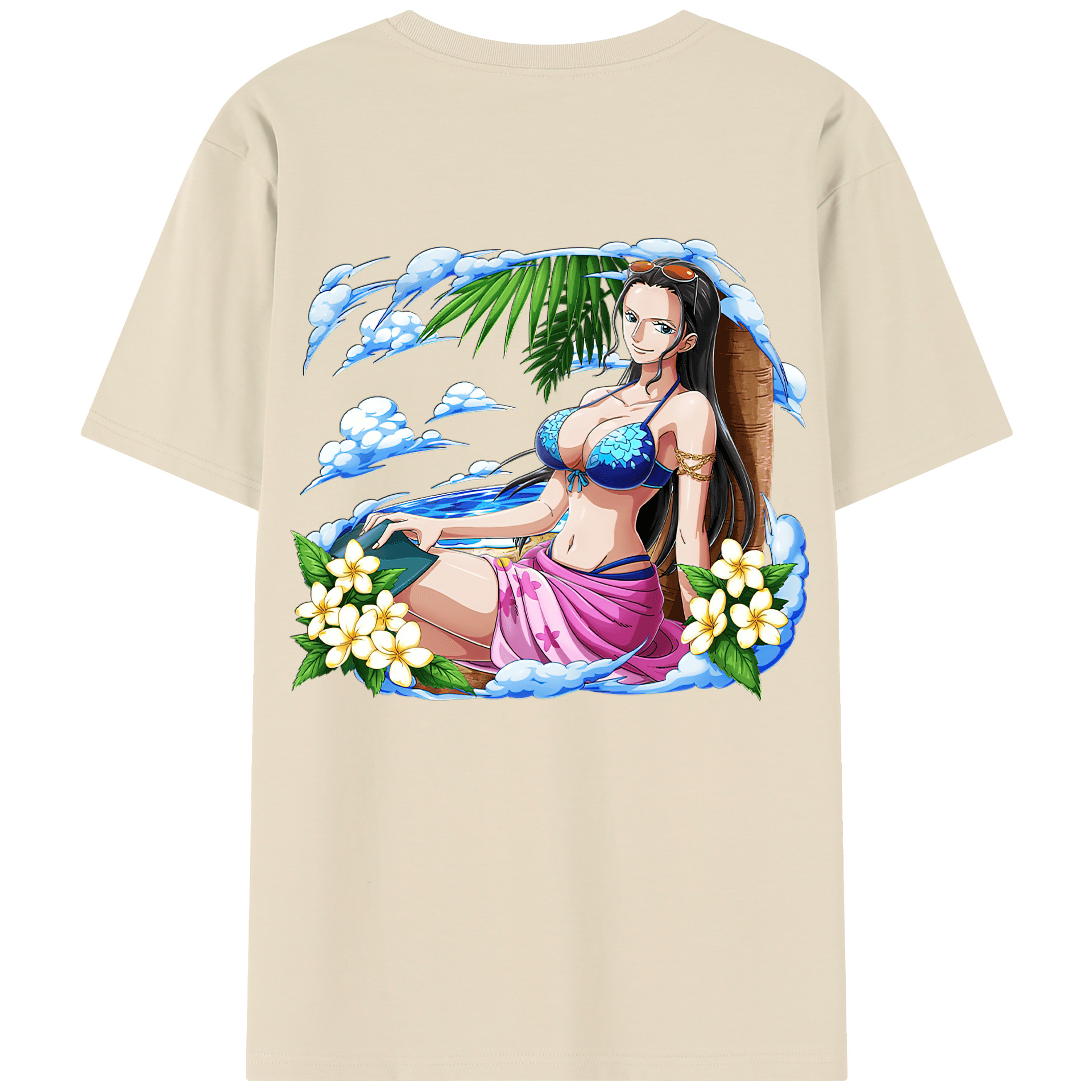 ワンピース ニコ・ロビン ONE PIECE Nico Robin 綿100％半袖Tシャツ（背面プリント）