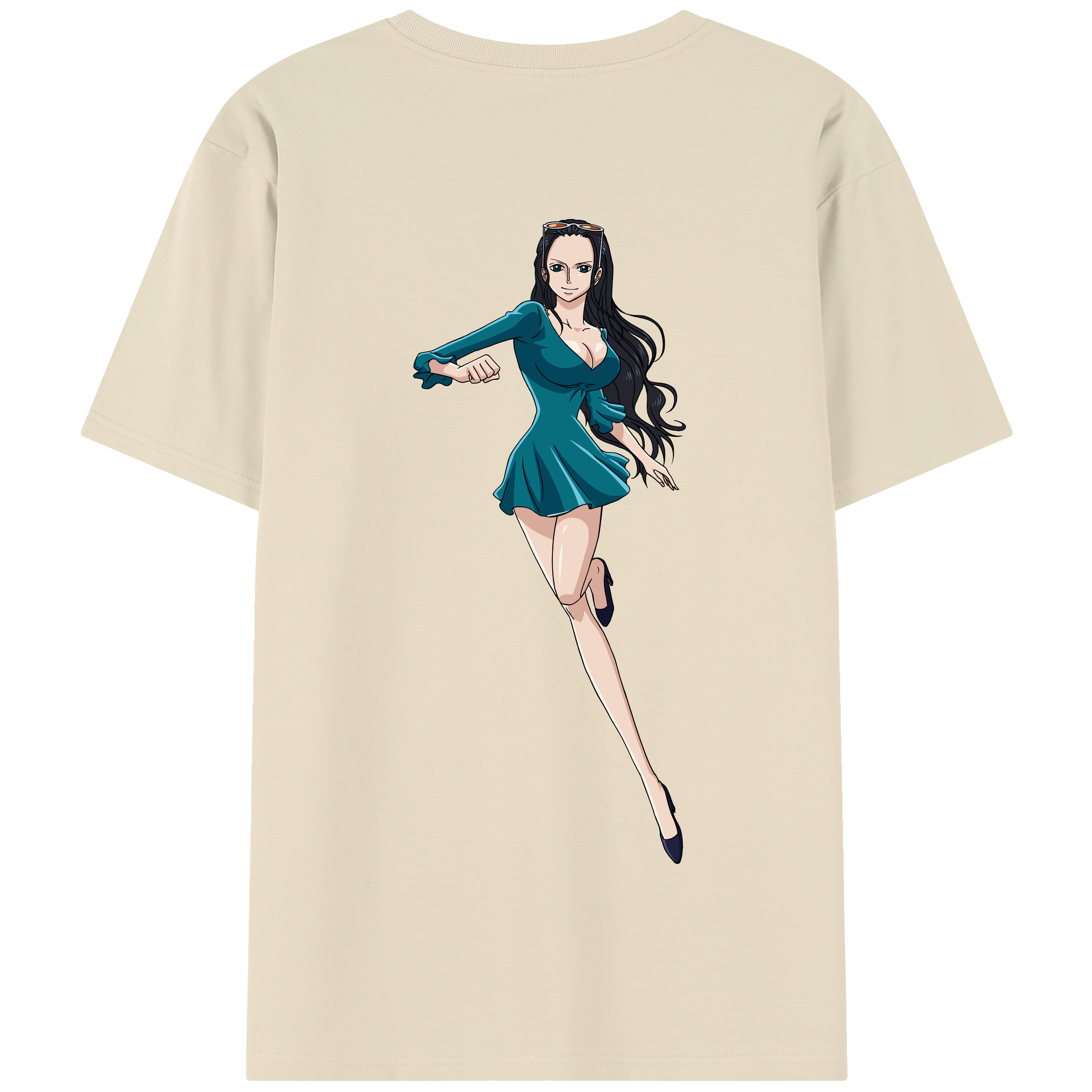 ワンピース ニコ・ロビン ONE PIECE Nico Robin 綿100％半袖Tシャツ（背面プリント）