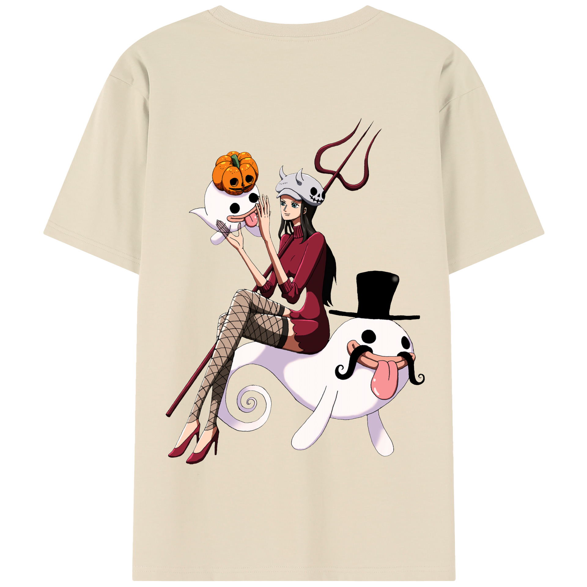 ワンピース ニコ・ロビン ONE PIECE Nico Robin 綿100％半袖Tシャツ（背面プリント）