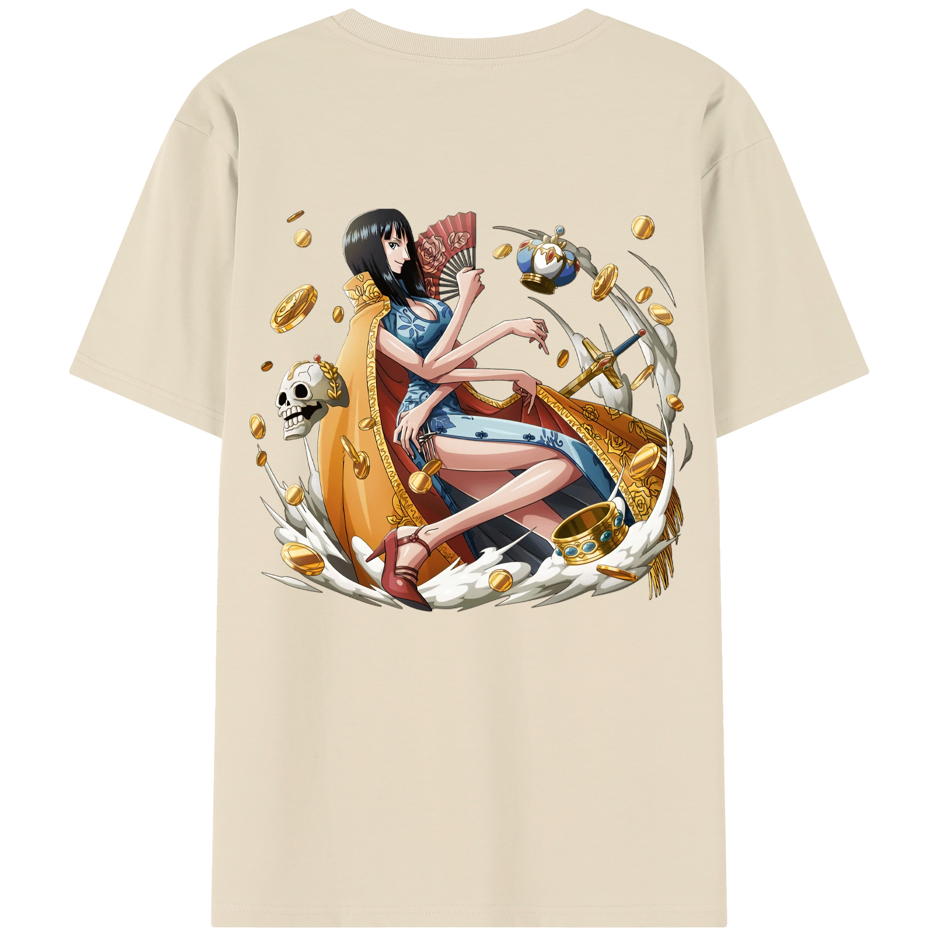 ワンピース ニコ・ロビン ONE PIECE Nico Robin 綿100％半袖Tシャツ（背面プリント）