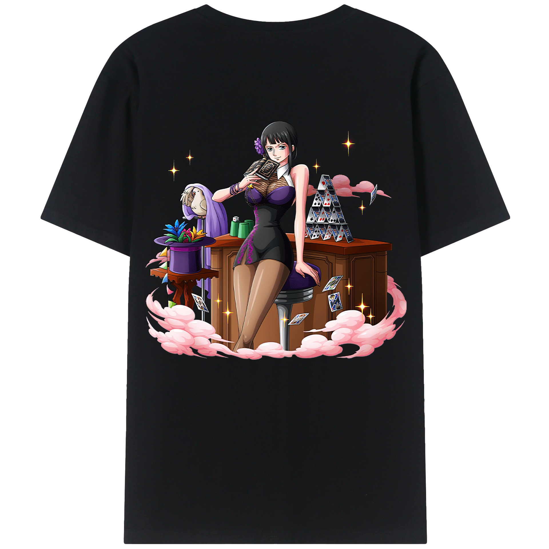 ワンピース ニコ・ロビン ONE PIECE Nico Robin 綿100％半袖Tシャツ（背面プリント）