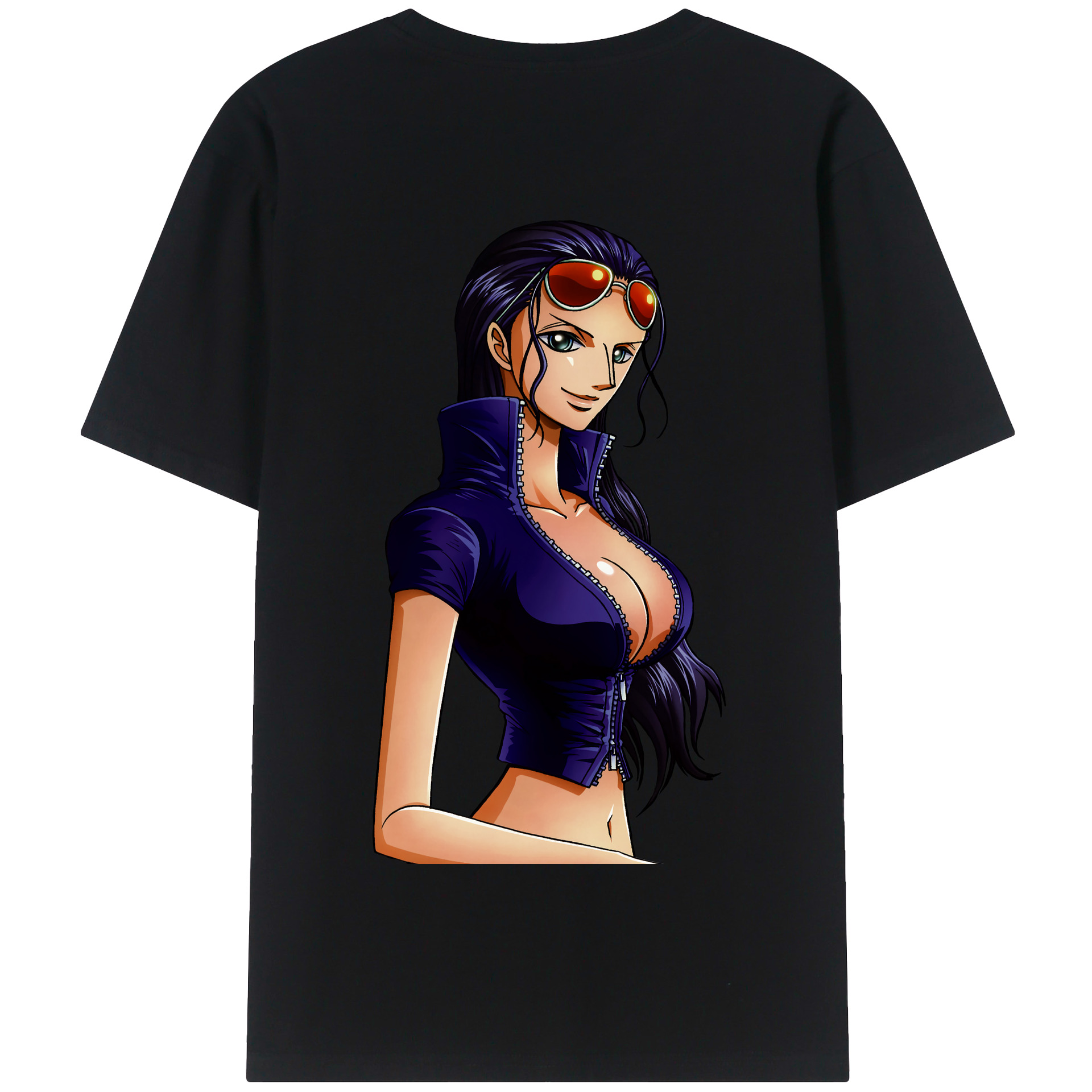 ワンピース ニコ・ロビン ONE PIECE Nico Robin 綿100％半袖Tシャツ（背面プリント）