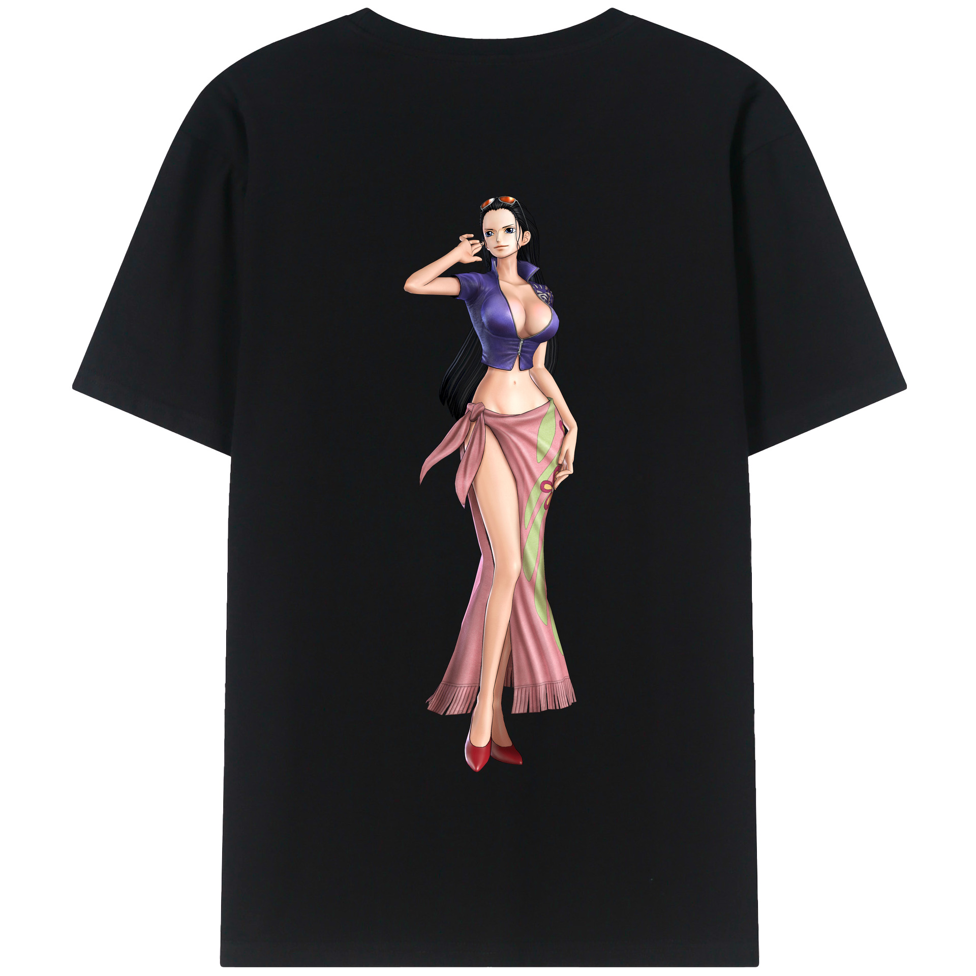 ワンピース ニコ・ロビン ONE PIECE Nico Robin 綿100％半袖Tシャツ（背面プリント）