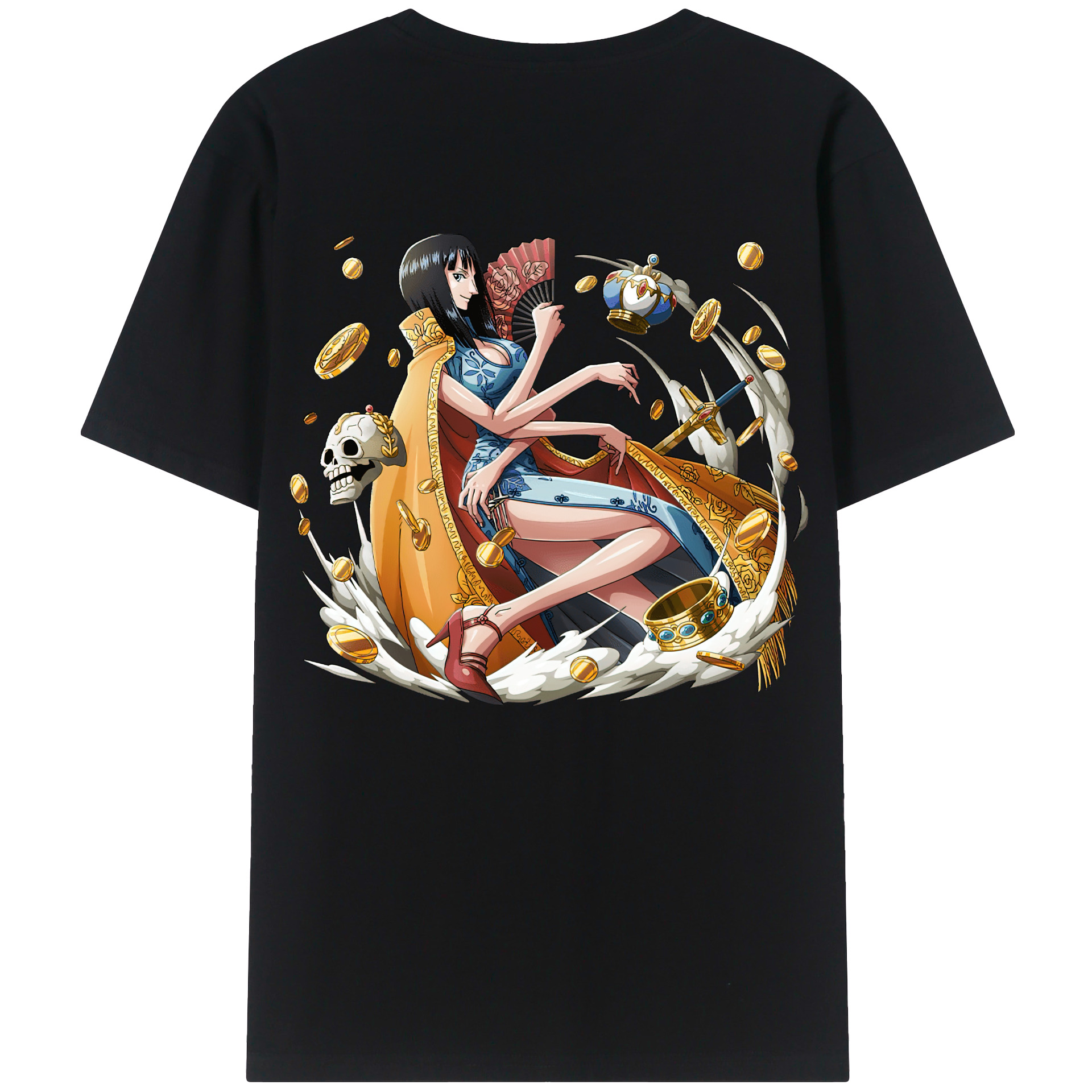 ワンピース ニコ・ロビン ONE PIECE Nico Robin 綿100％半袖Tシャツ（背面プリント）