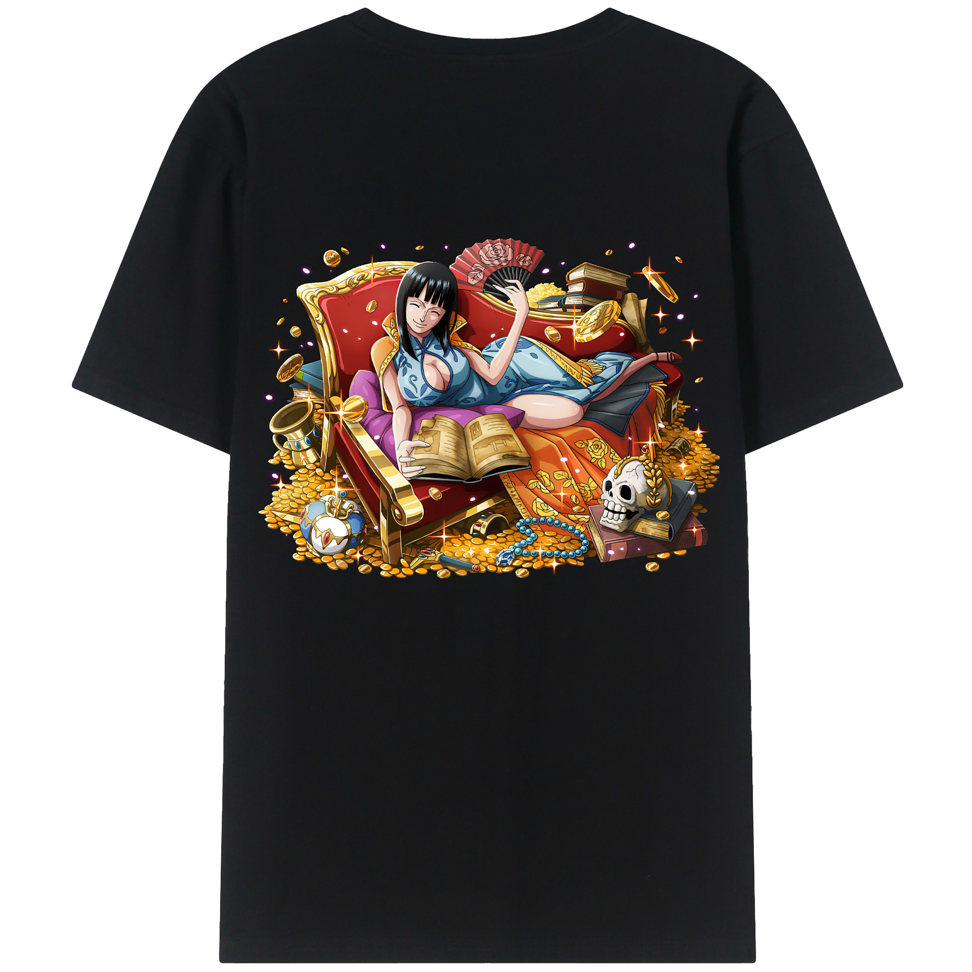ワンピース ニコ・ロビン ONE PIECE Nico Robin 綿100％半袖Tシャツ（背面プリント）