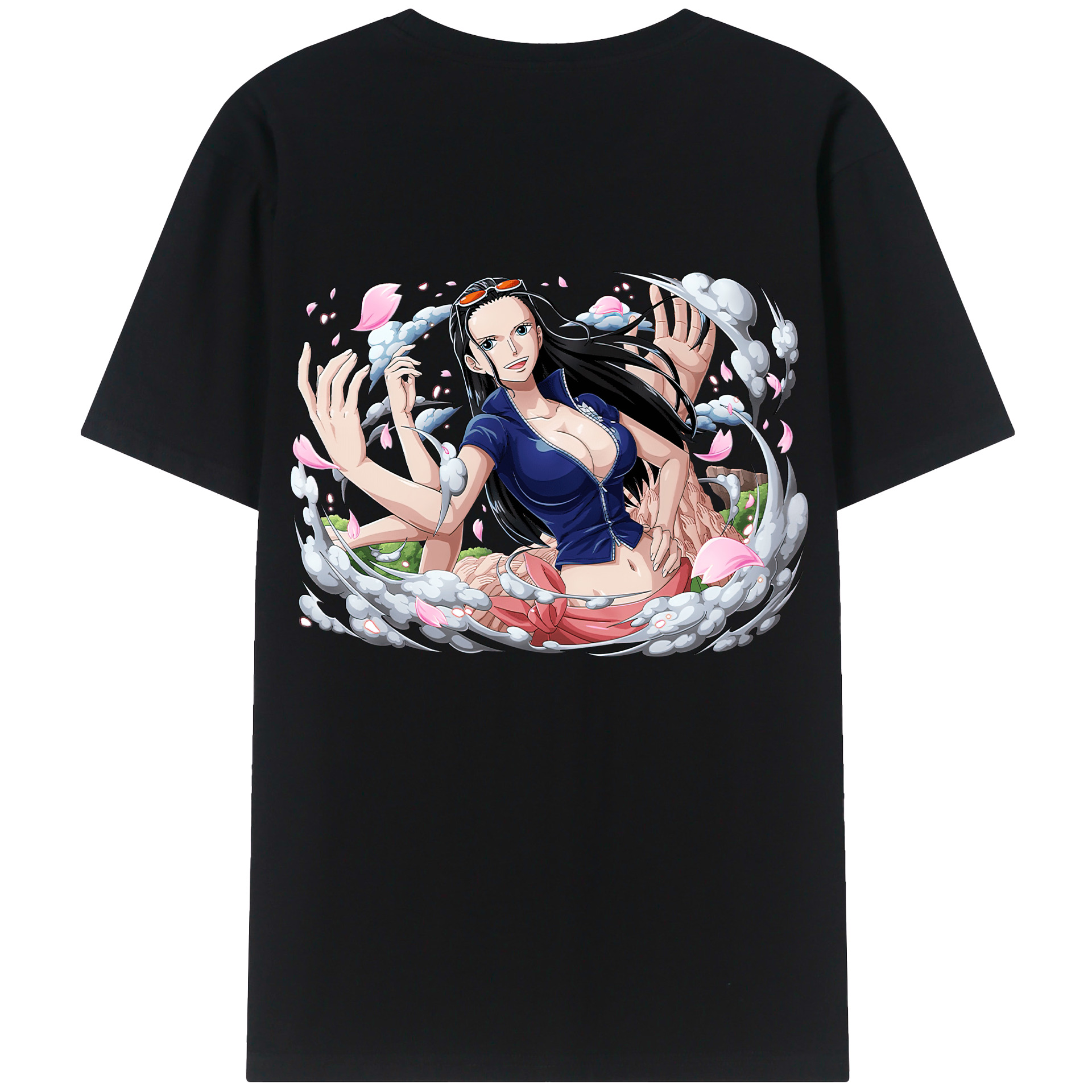 ワンピース ニコ・ロビン ONE PIECE Nico Robin 綿100％半袖Tシャツ（背面プリント）