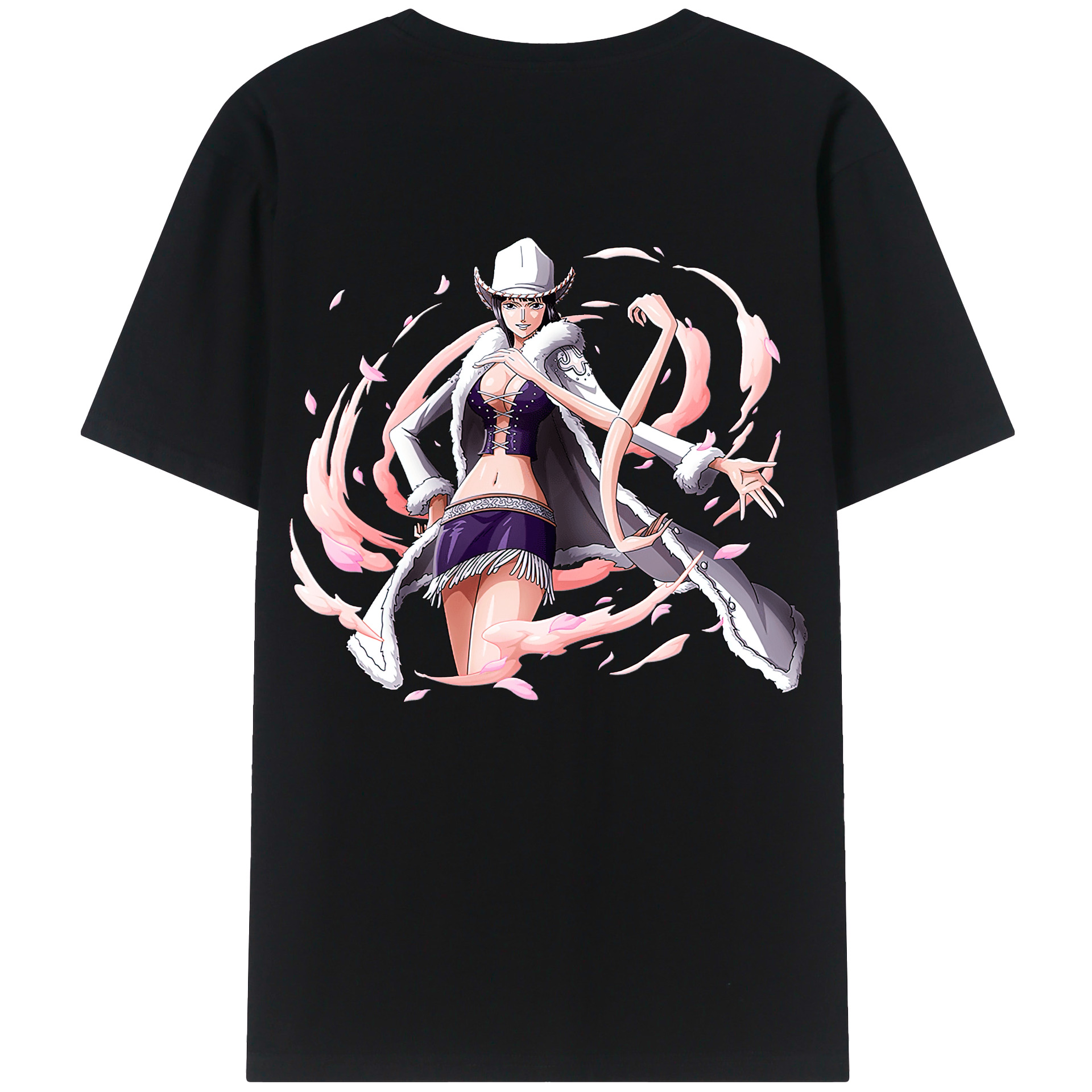 ワンピース ニコ・ロビン ONE PIECE Nico Robin 綿100％半袖Tシャツ（背面プリント）