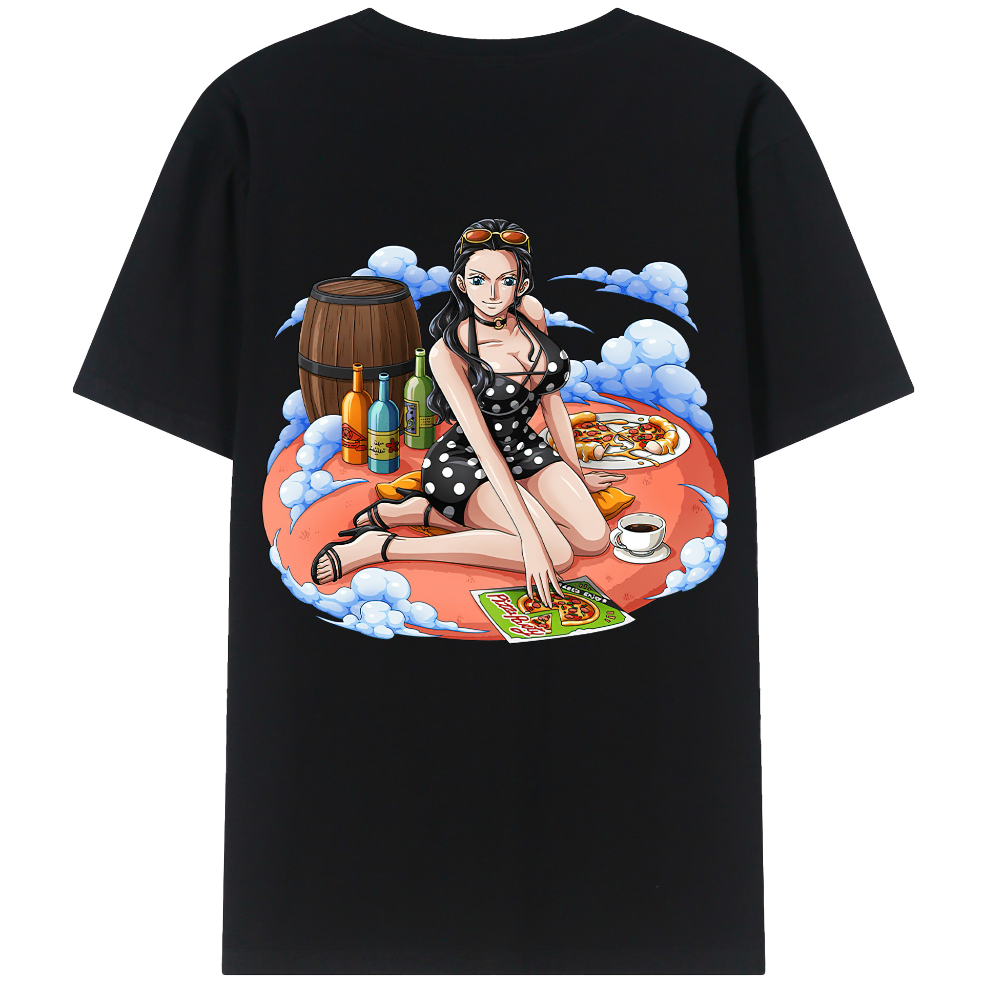 ワンピース ニコ・ロビン ONE PIECE Nico Robin 綿100％半袖Tシャツ（背面プリント）