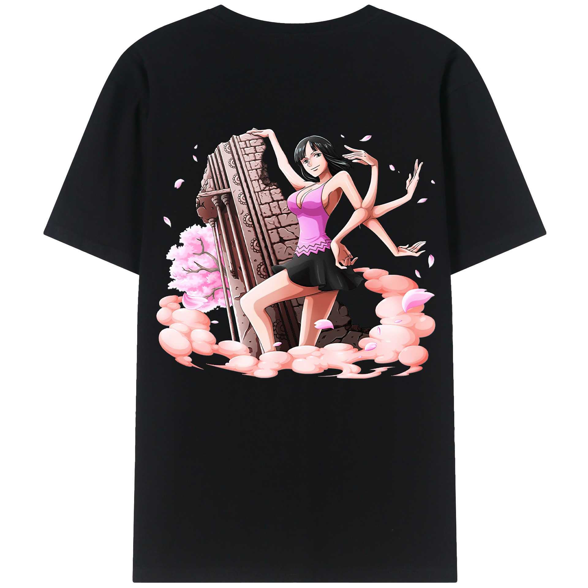 ワンピース ニコ・ロビン ONE PIECE Nico Robin 綿100％半袖Tシャツ（背面プリント）