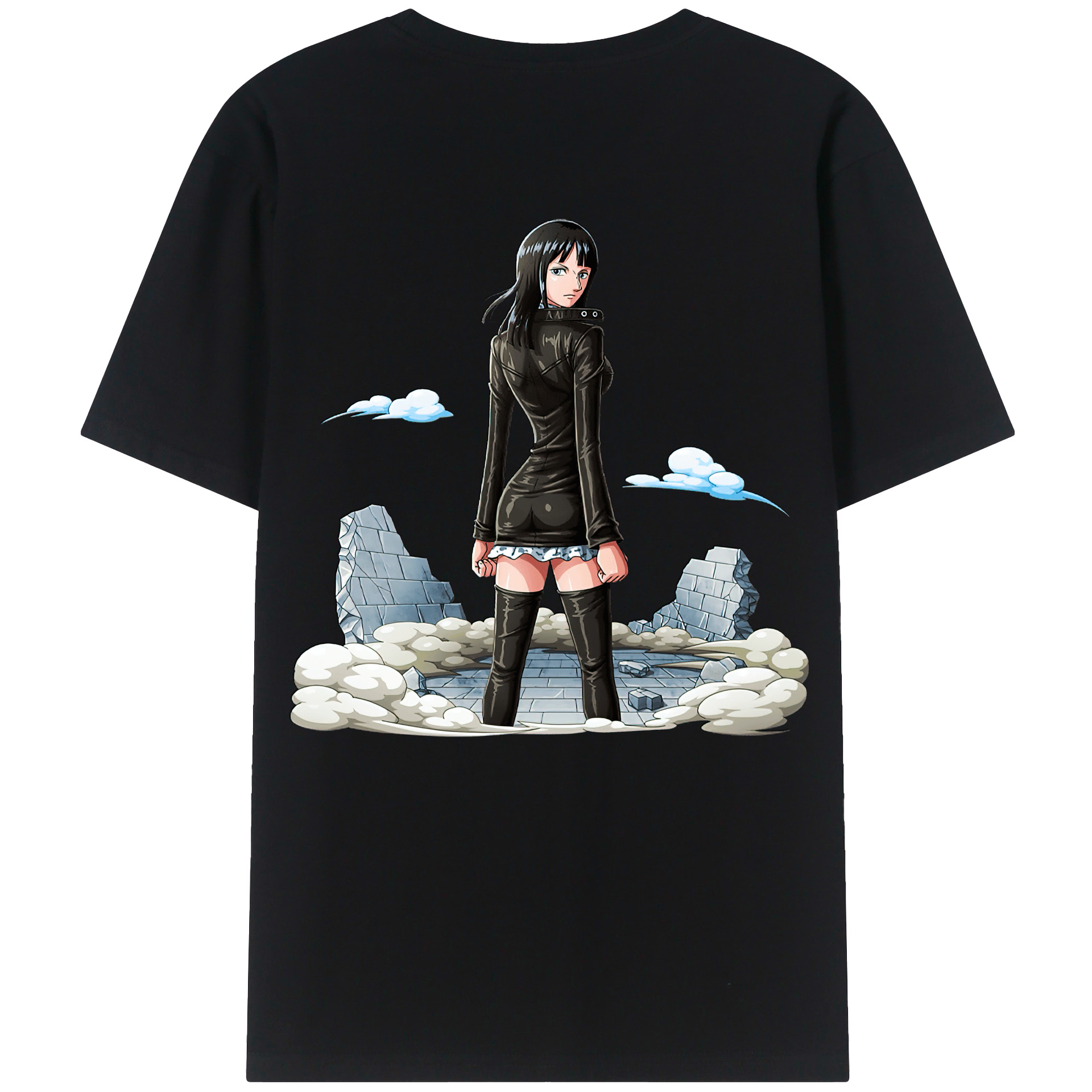 ワンピース ニコ・ロビン ONE PIECE Nico Robin 綿100％半袖Tシャツ（背面プリント）