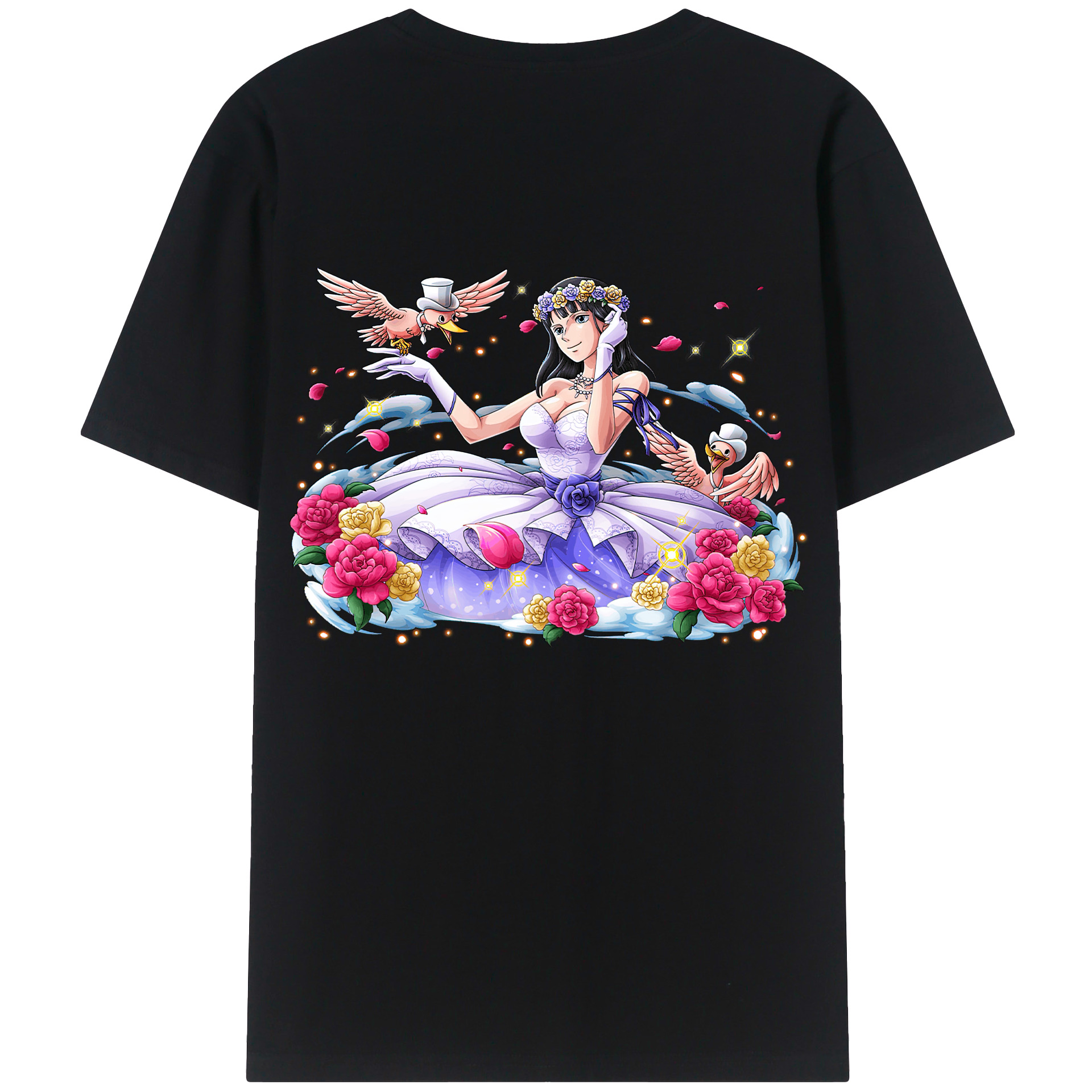 ワンピース ニコ・ロビン ONE PIECE Nico Robin 綿100％半袖Tシャツ（背面プリント）