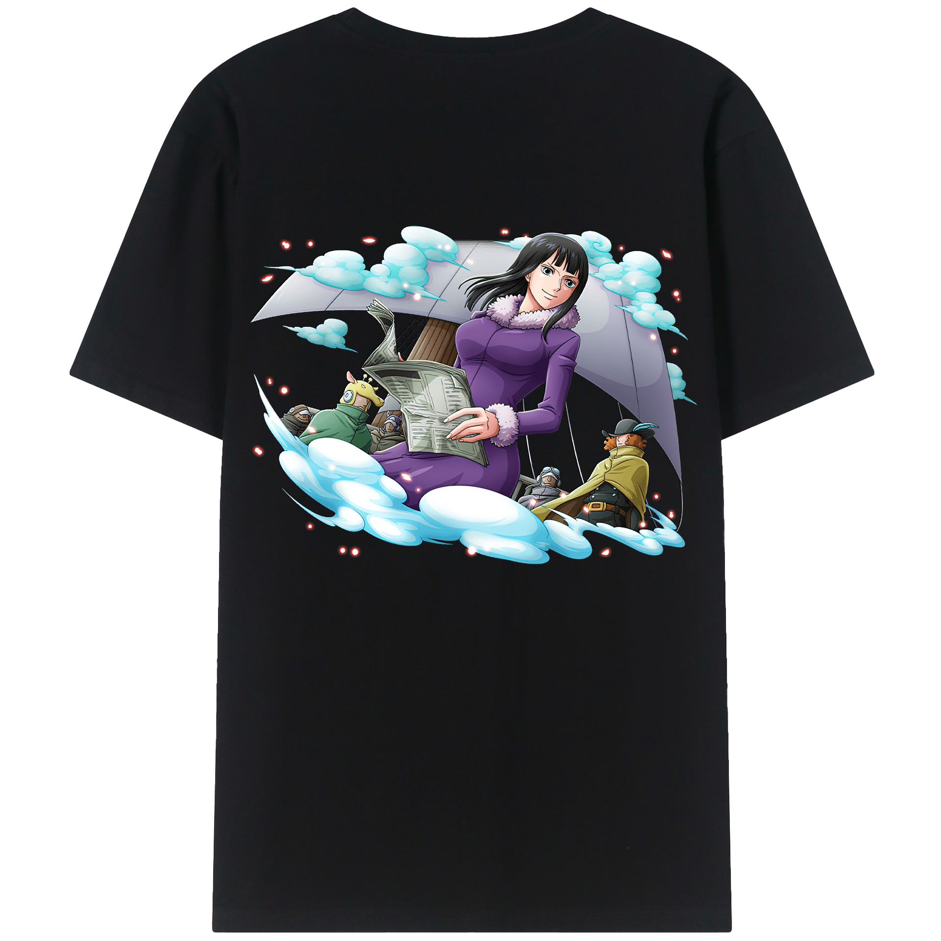 ワンピース ニコ・ロビン ONE PIECE Nico Robin 綿100％半袖Tシャツ（背面プリント）
